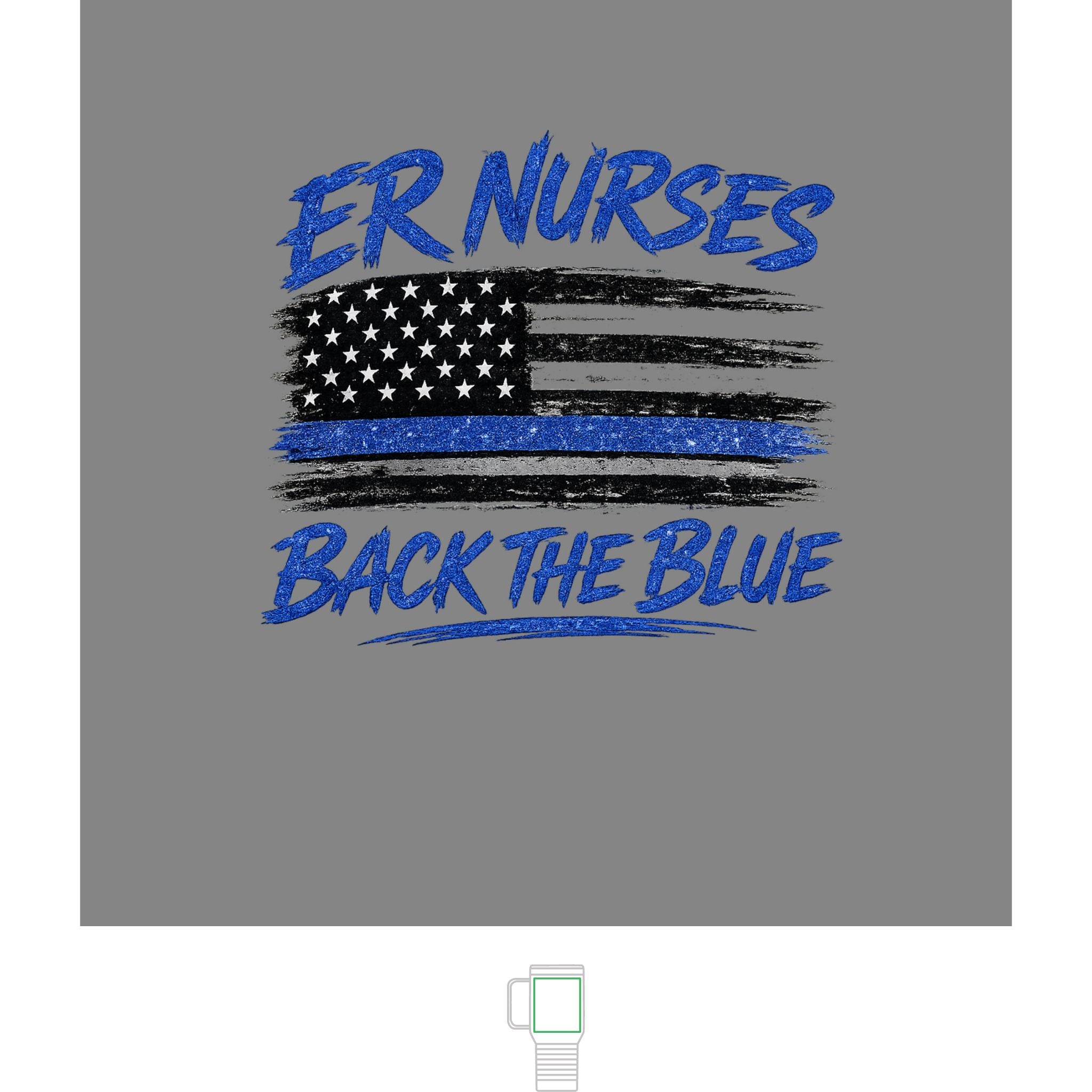 Travel Mug — "ER Nurses Back The Blue" 20oz Insulated Tumbler
