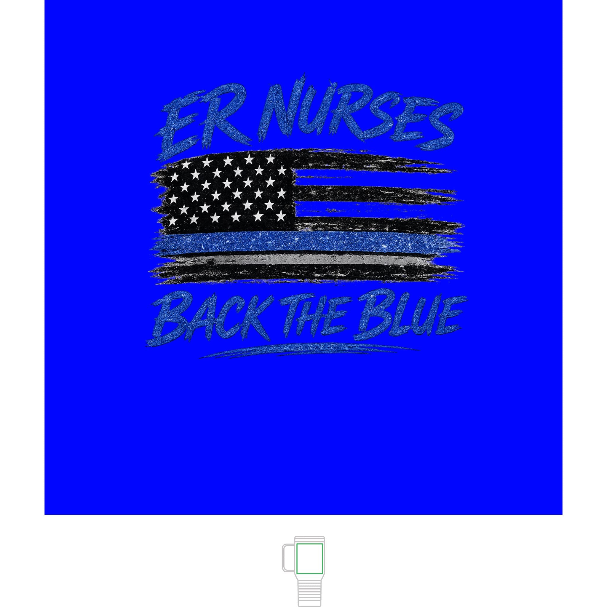 Travel Mug — "ER Nurses Back The Blue" 20oz Insulated Tumbler