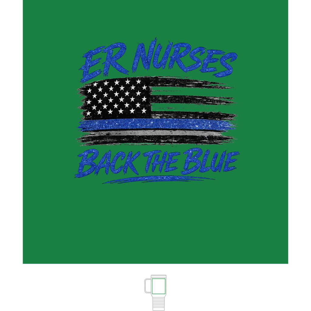 Travel Mug — "ER Nurses Back The Blue" 20oz Insulated Tumbler