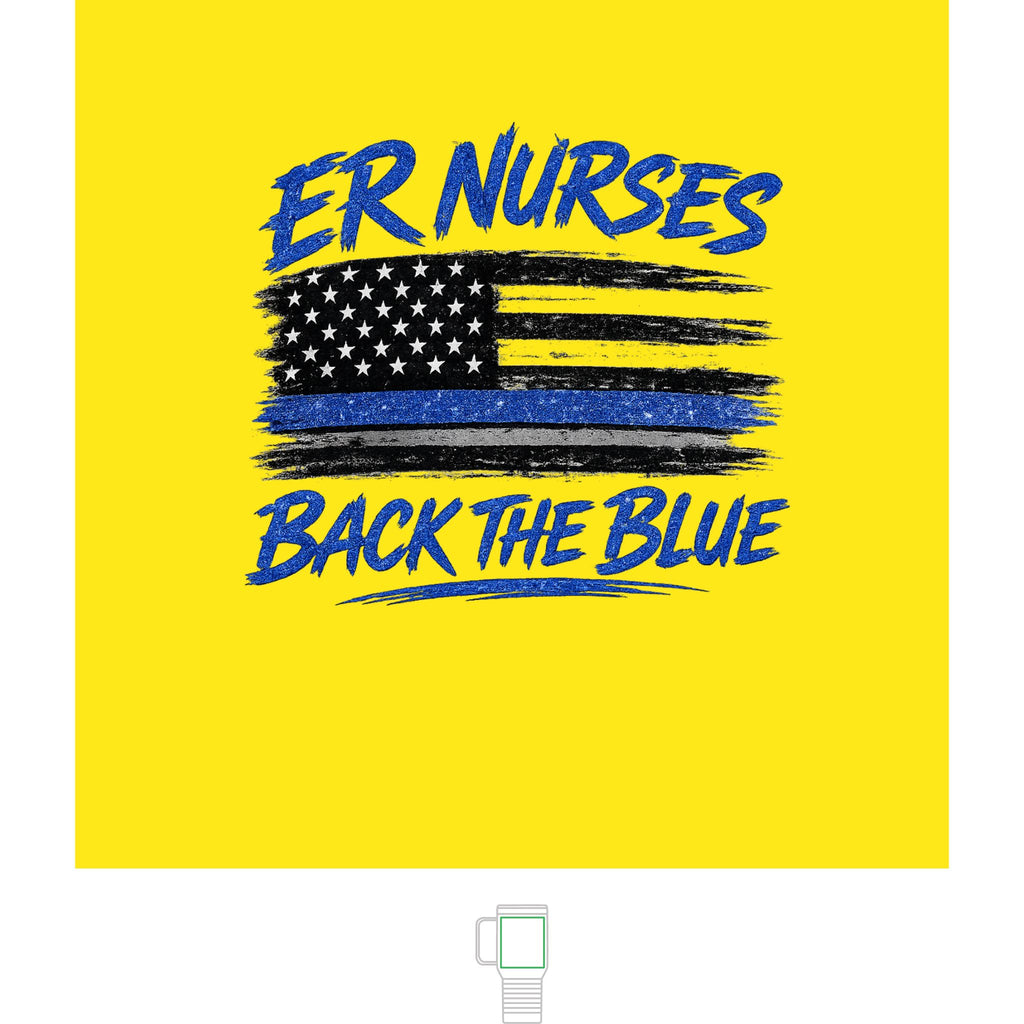 Travel Mug — "ER Nurses Back The Blue" 20oz Insulated Tumbler