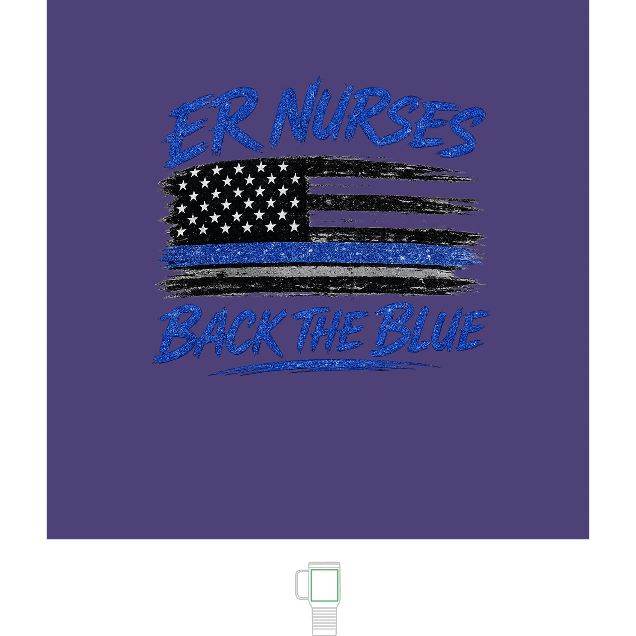 Travel Mug — "ER Nurses Back The Blue" 20oz Insulated Tumbler