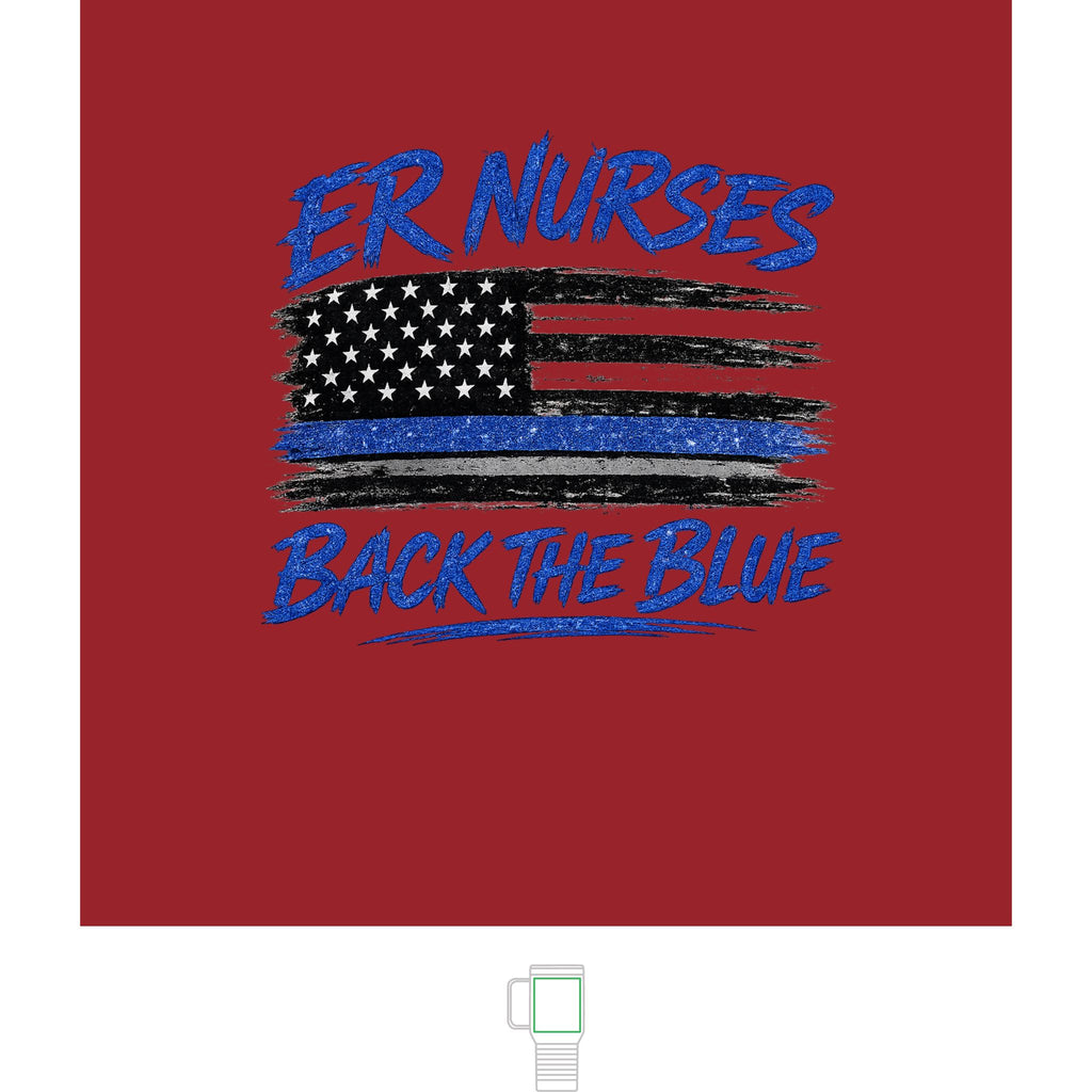 Travel Mug — "ER Nurses Back The Blue" 20oz Insulated Tumbler