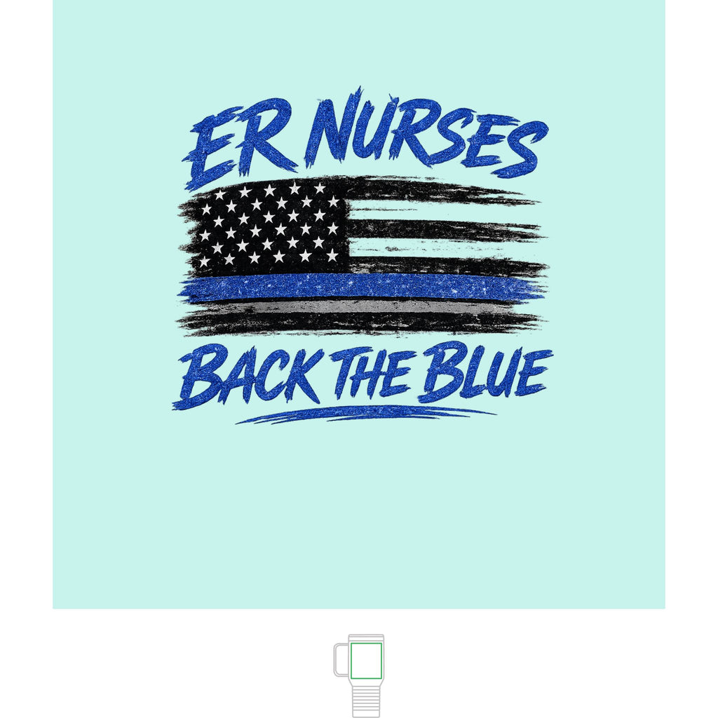 Travel Mug — "ER Nurses Back The Blue" 20oz Insulated Tumbler