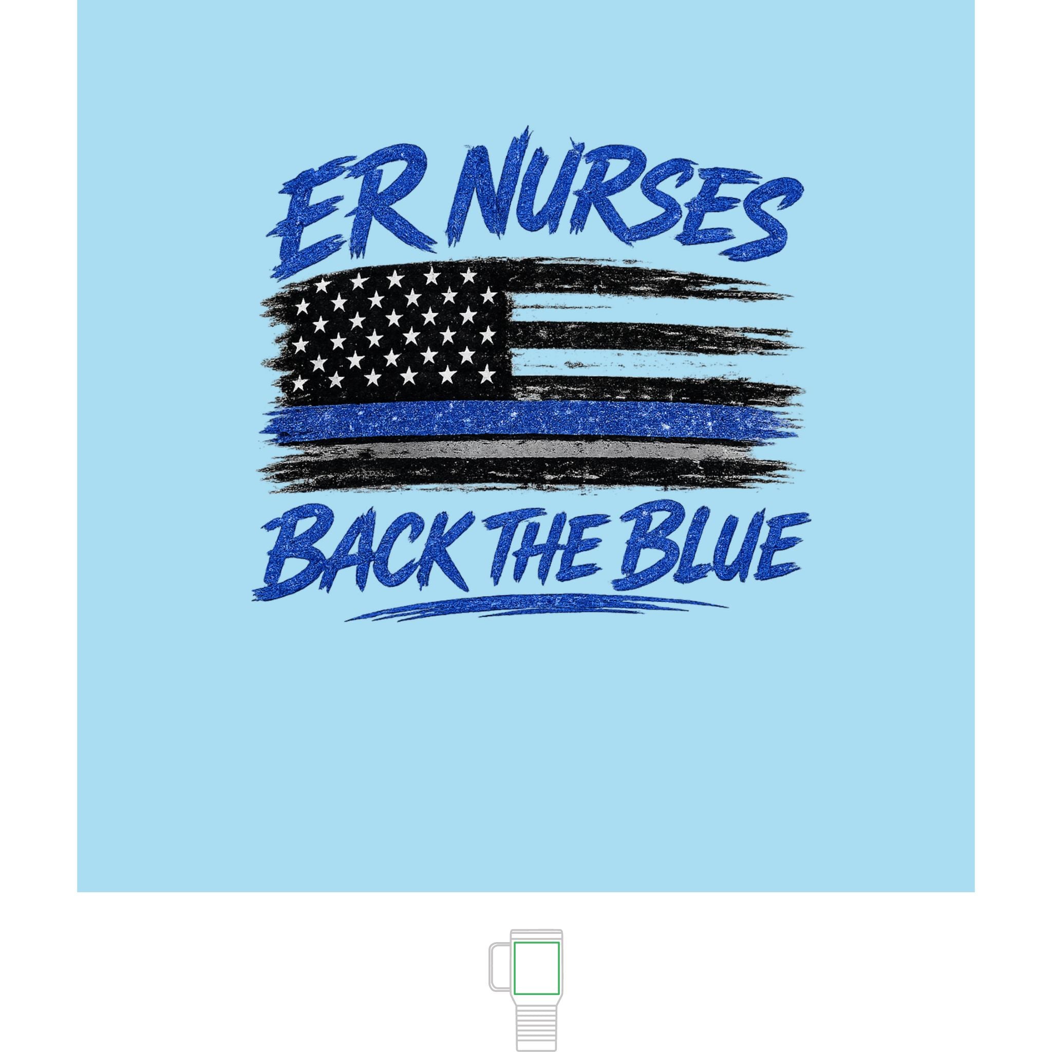Travel Mug — "ER Nurses Back The Blue" 20oz Insulated Tumbler