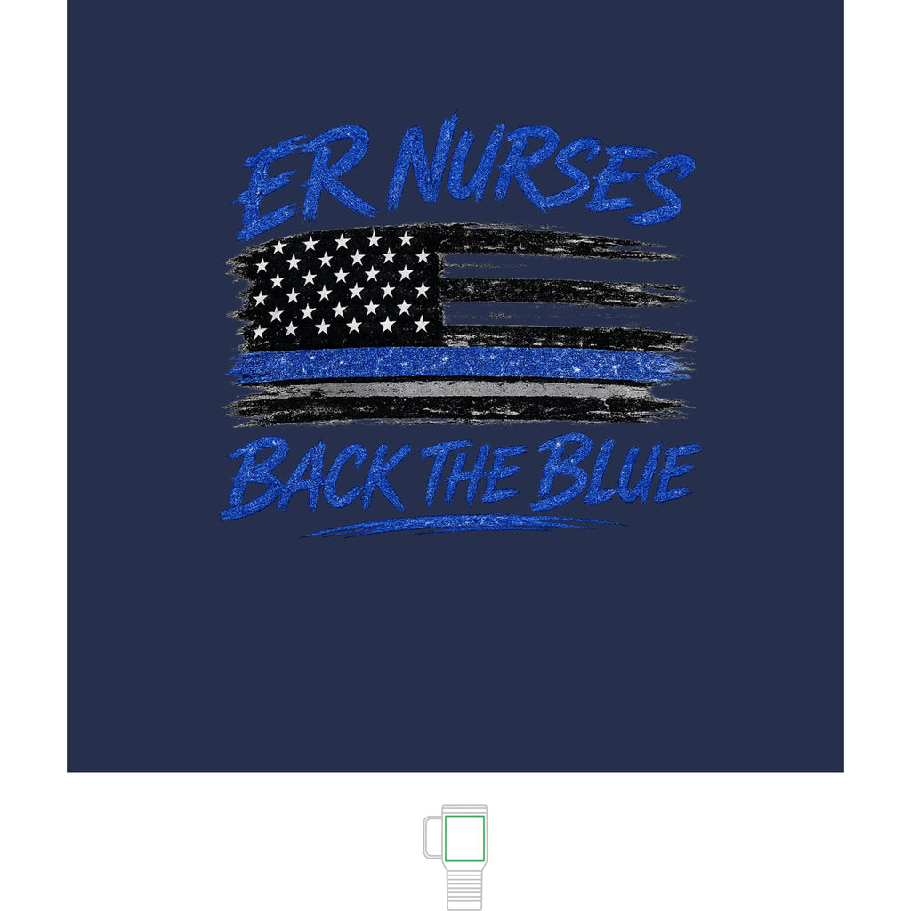 Travel Mug — "ER Nurses Back The Blue" 20oz Insulated Tumbler
