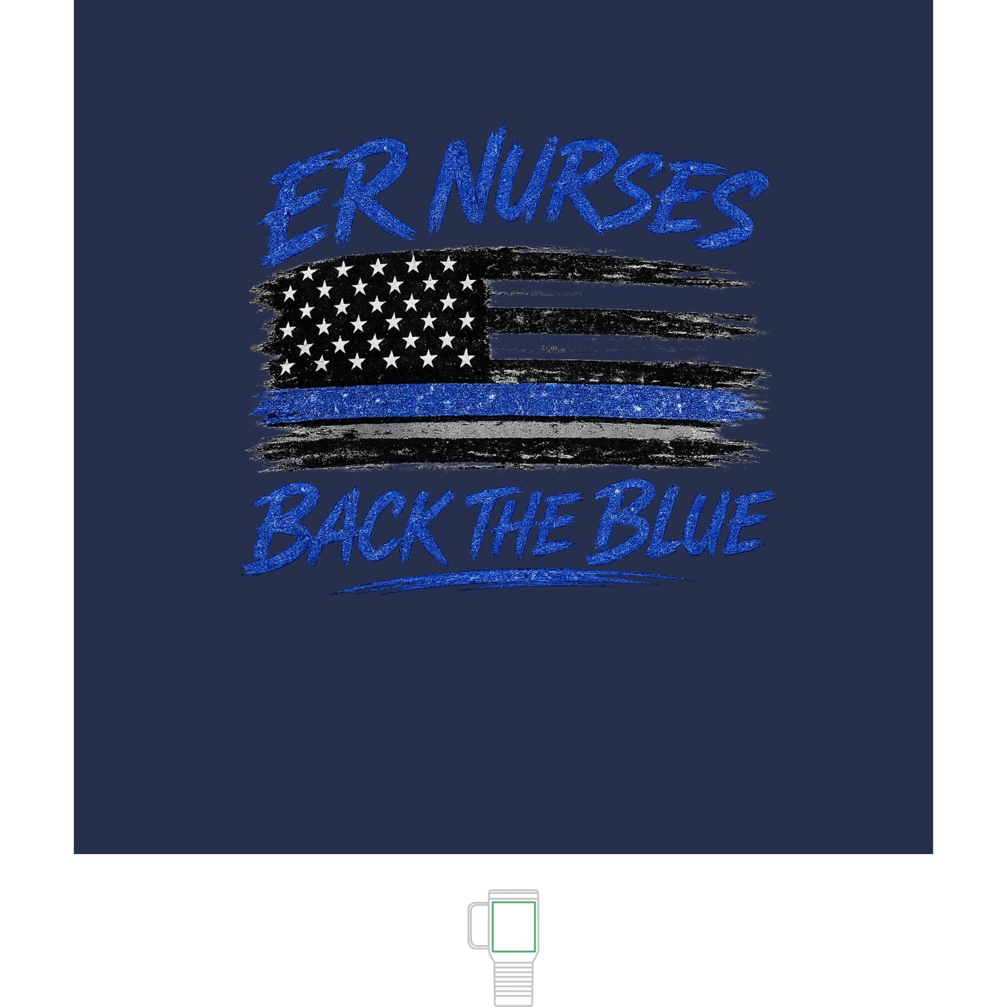 Travel Mug — "ER Nurses Back The Blue" 20oz Insulated Tumbler