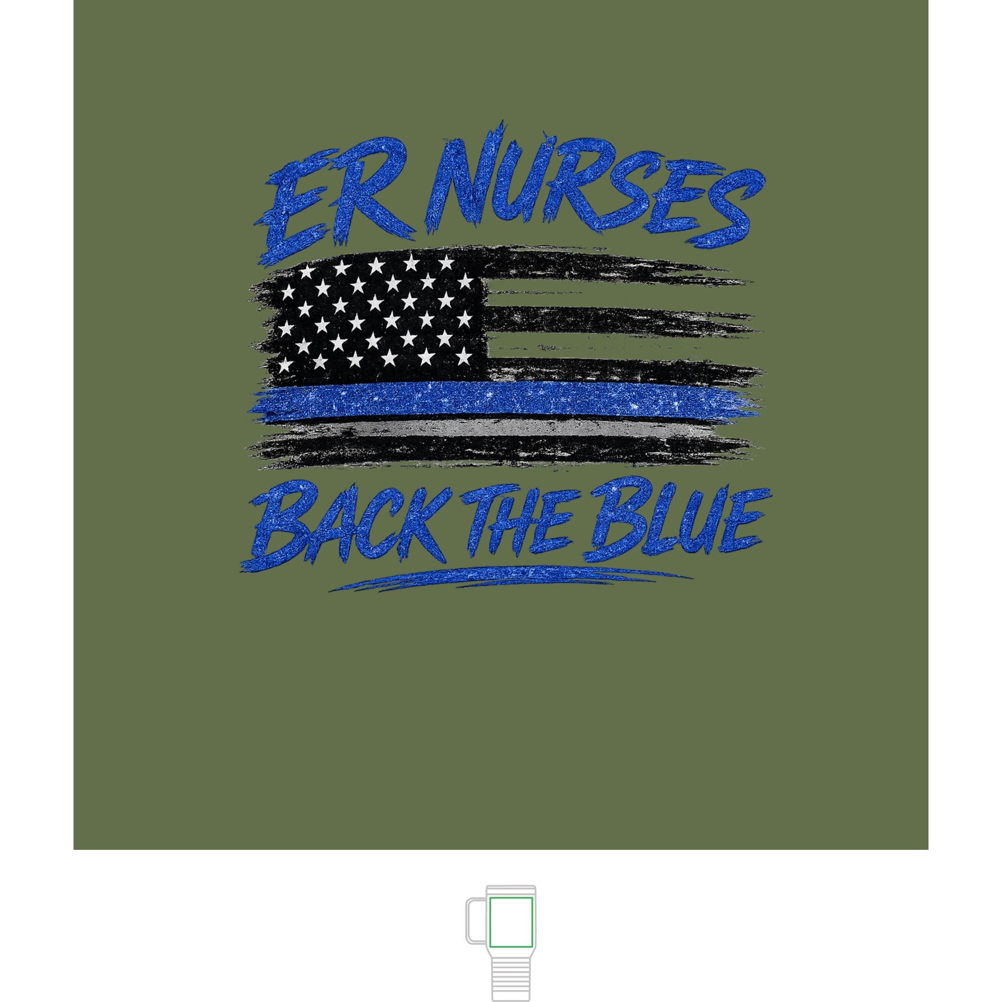Travel Mug — "ER Nurses Back The Blue" 20oz Insulated Tumbler
