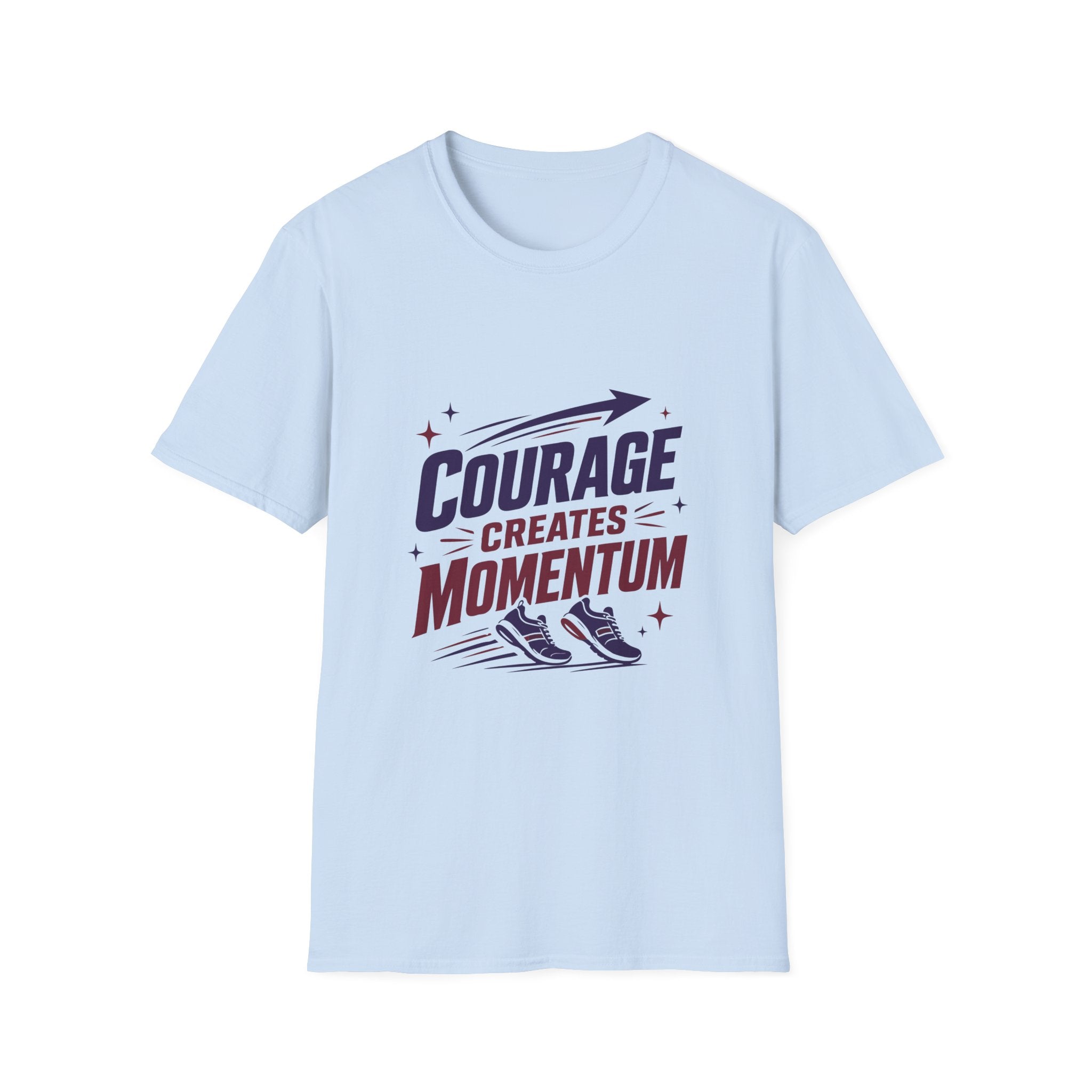 "Courage Creates Momentum" Inspirational Graphic Tee