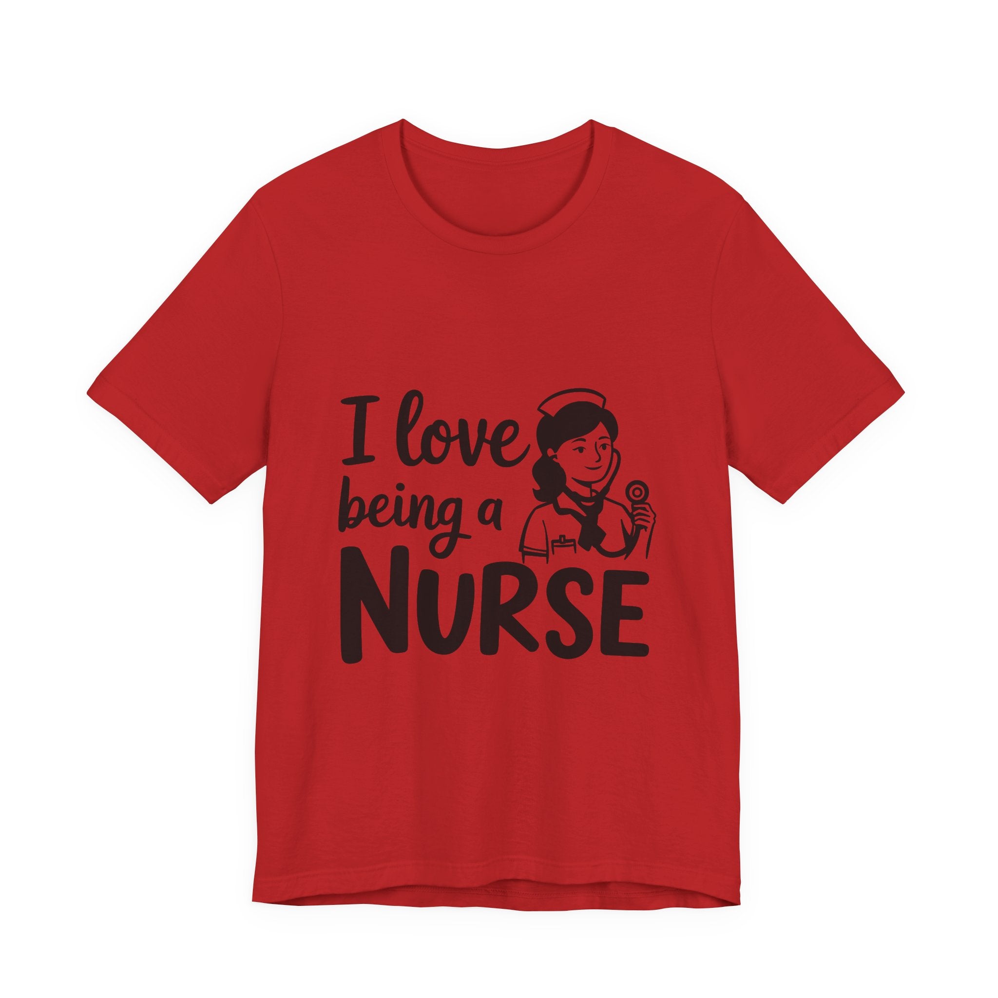 Nurse T-Shirt – "I Love Being a Nurse" Cute Retro Nurse Graphic Tee