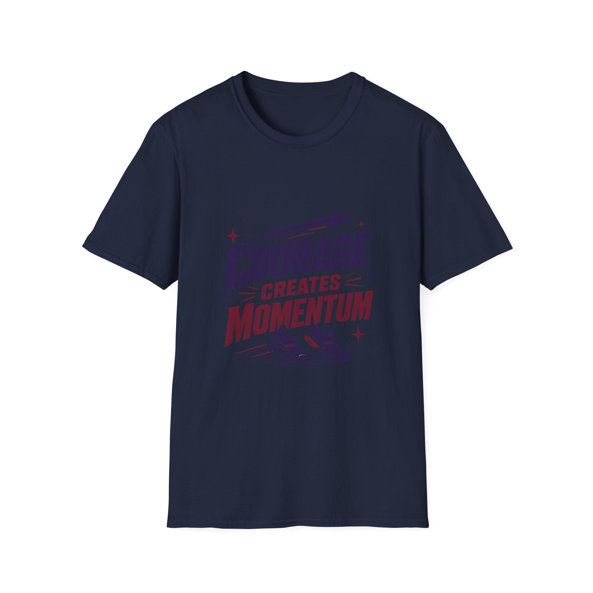 "Courage Creates Momentum" Inspirational Graphic Tee