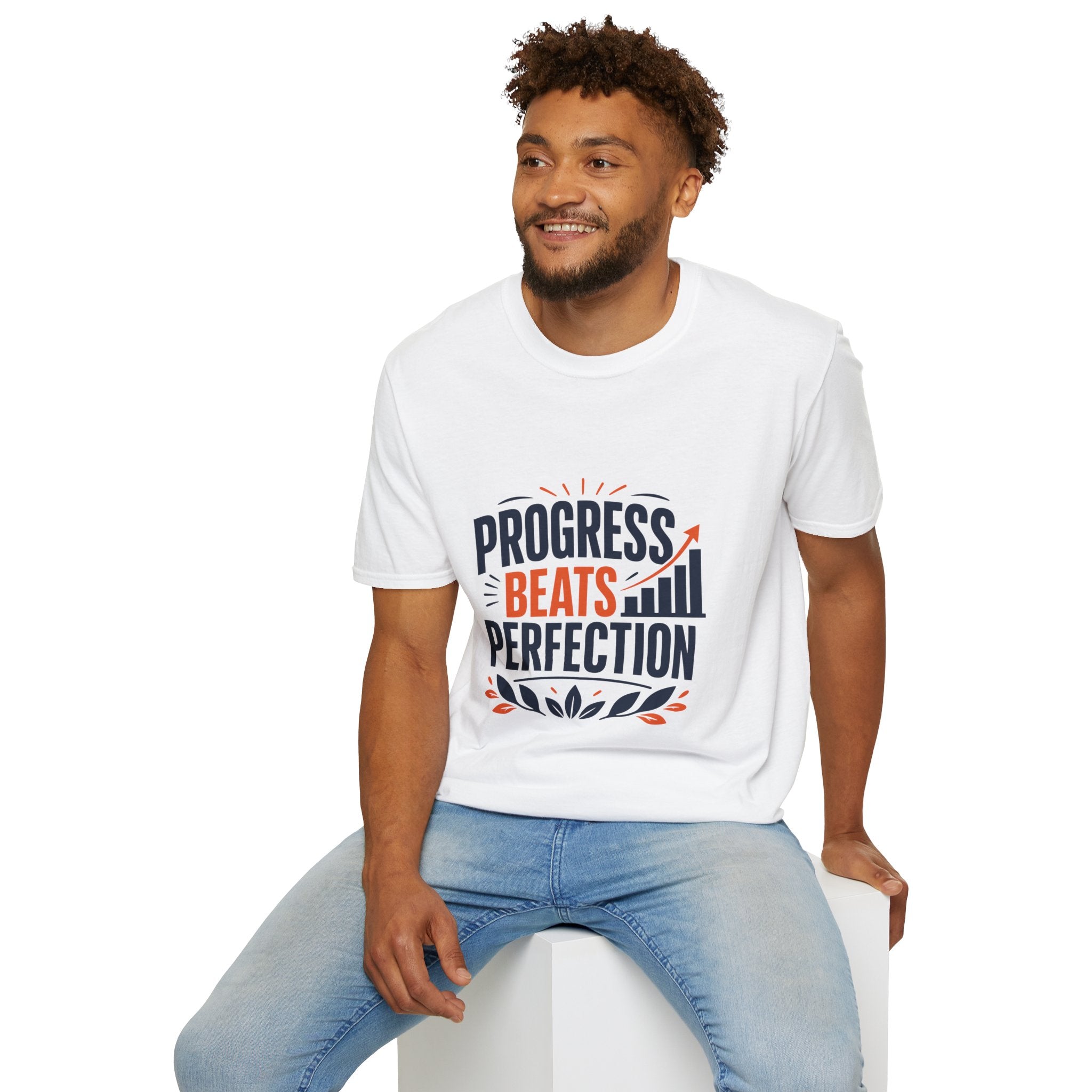Progress Beats Perfection T-Shirt — Motivational Fitness & Growth Tee