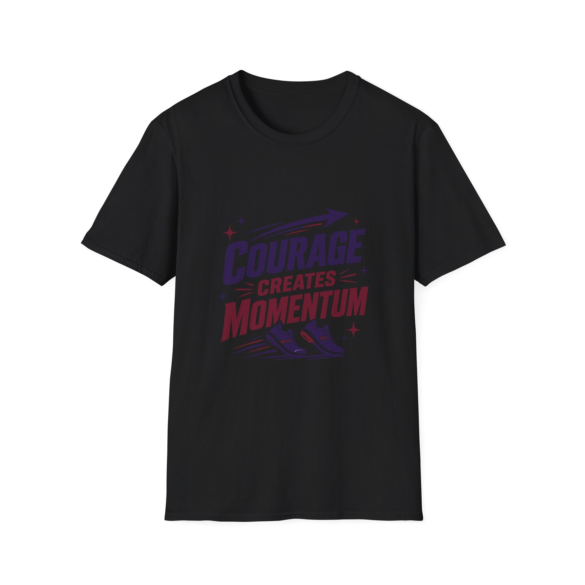 "Courage Creates Momentum" Inspirational Graphic Tee