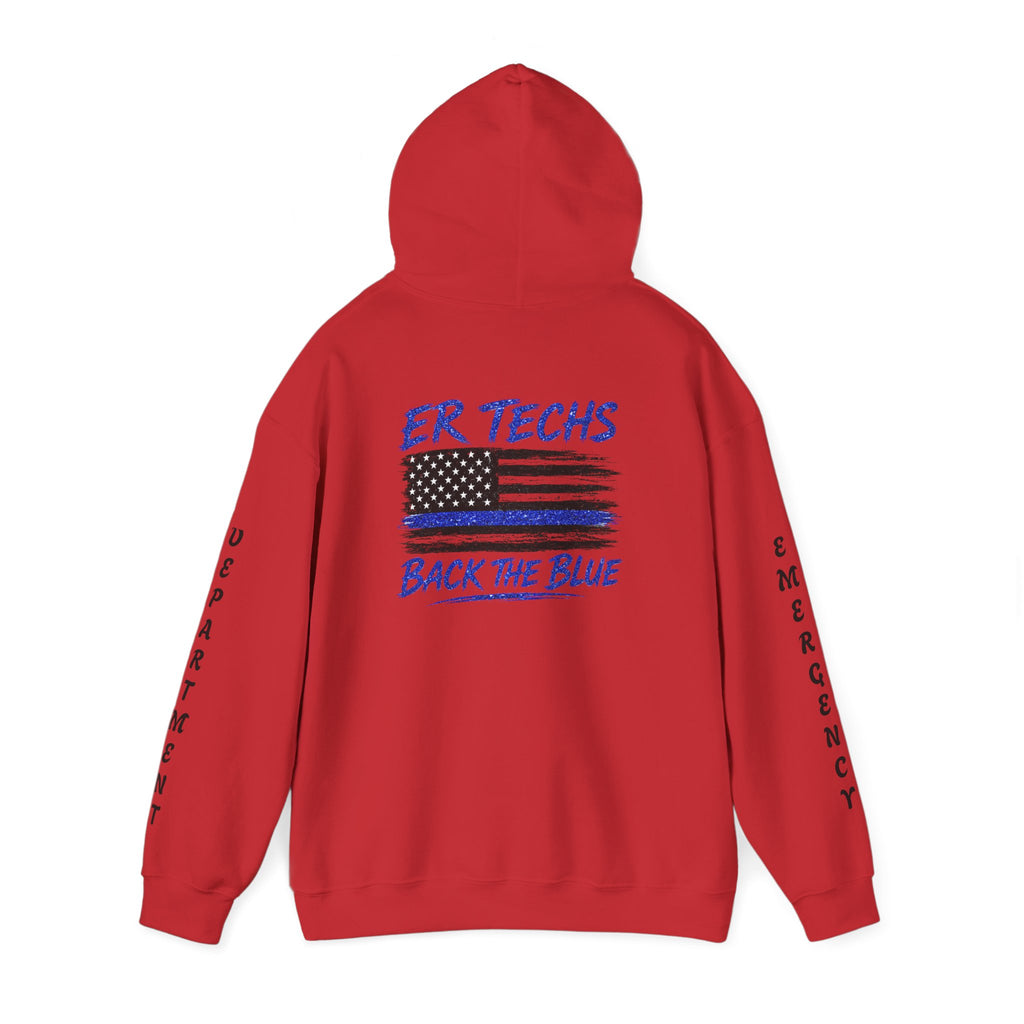 ER Techs Back the Blue Hoodie