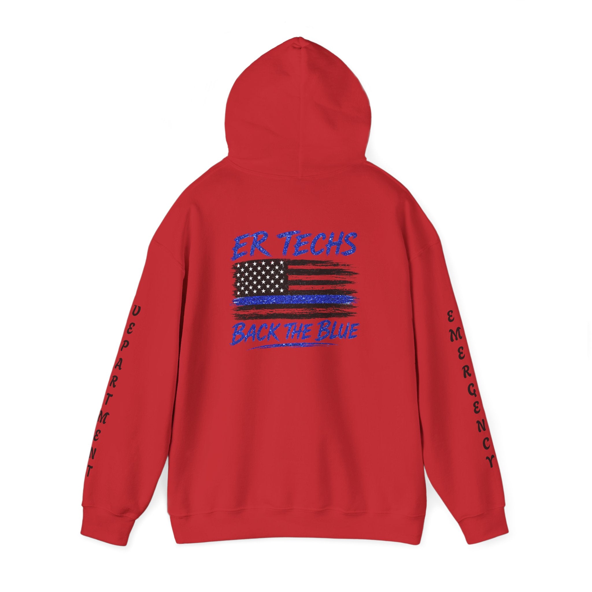 ER Techs Back the Blue Hoodie