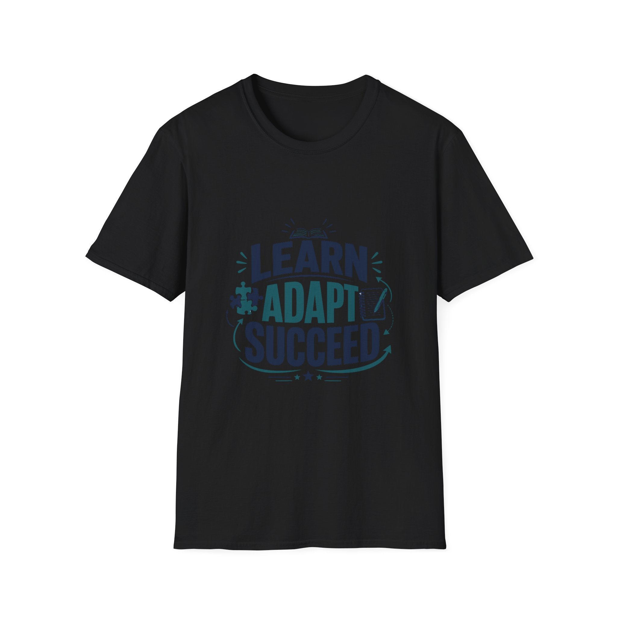Learn Adapt Succeed T-Shirt — Motivational Education Graphic Tee