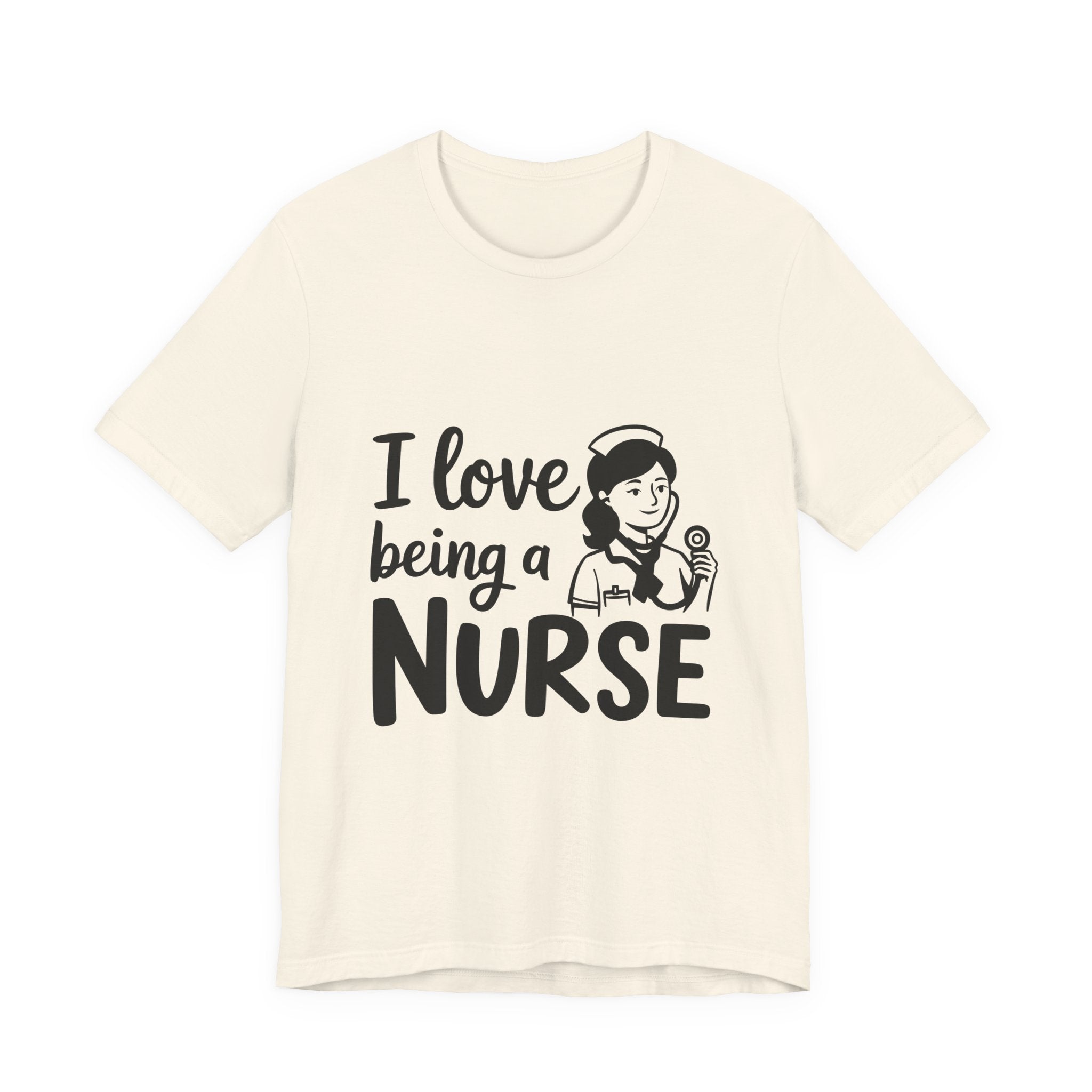 Nurse T-Shirt – "I Love Being a Nurse" Cute Retro Nurse Graphic Tee