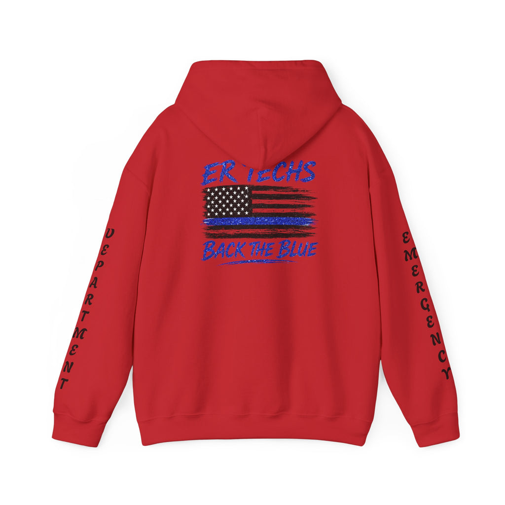 ER Techs Back the Blue Hoodie