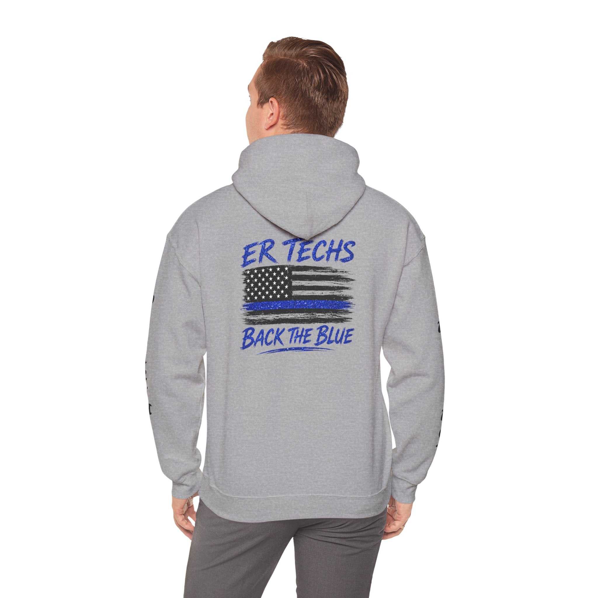 ER Techs Back the Blue Hoodie
