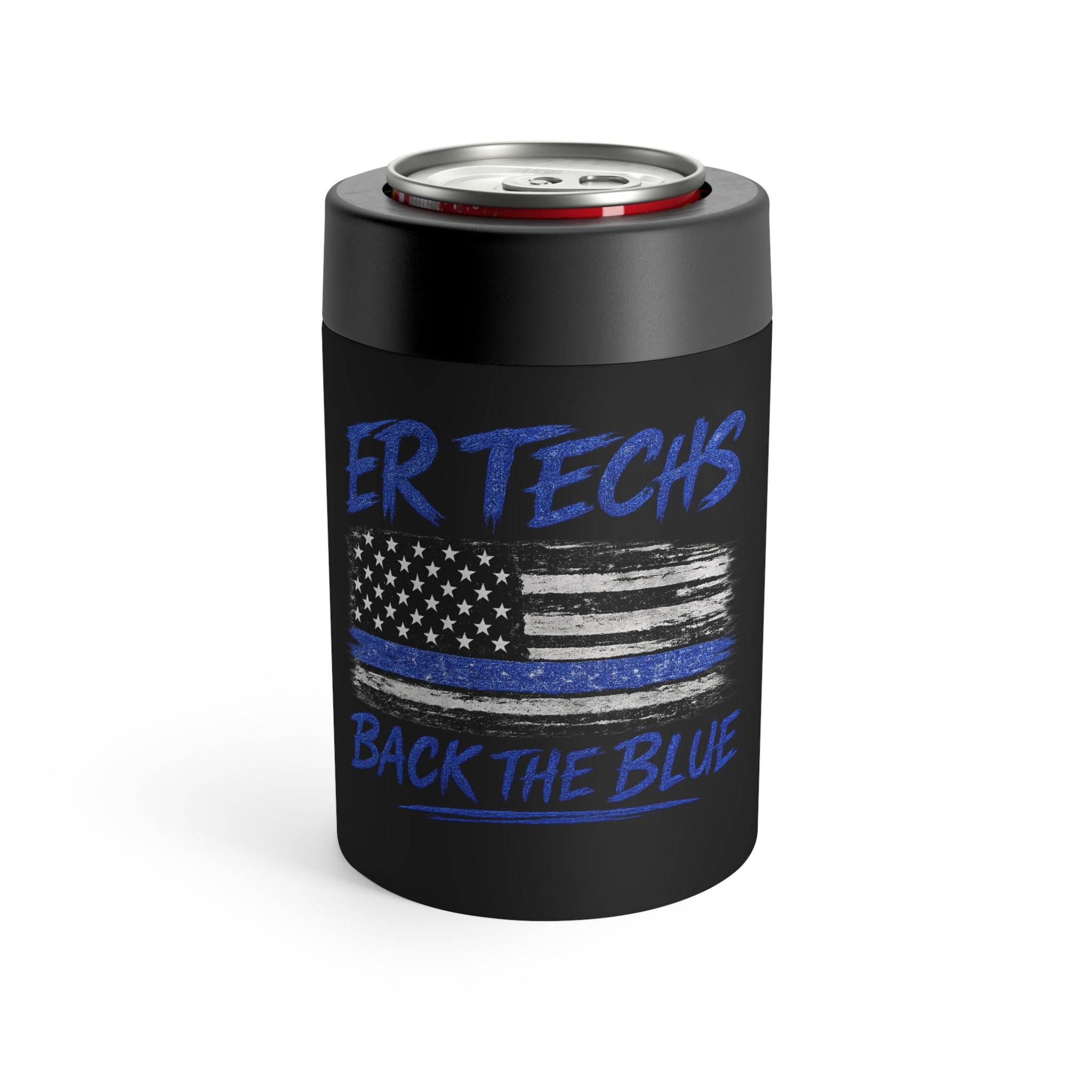 ER Techs Back the Blue Insulated Can Holder