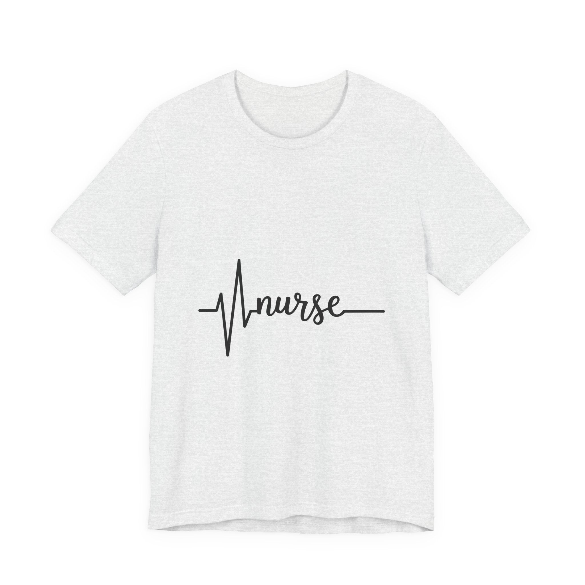 Nurse Heartbeat Tee — Simple Script Nurse T‑Shirt