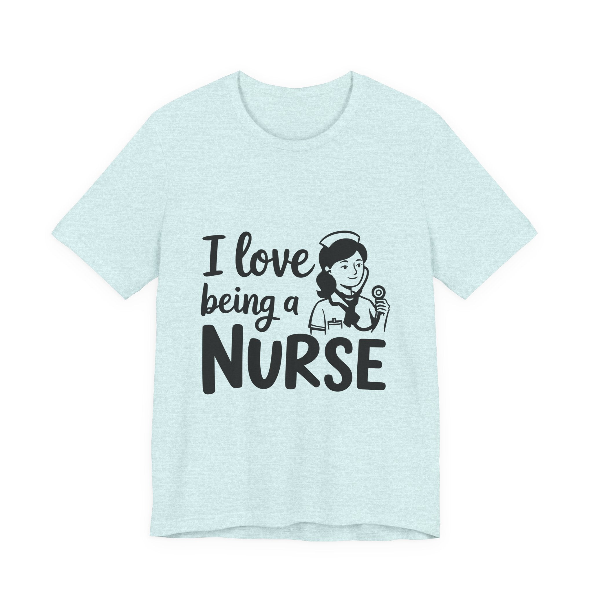 Nurse T-Shirt – "I Love Being a Nurse" Cute Retro Nurse Graphic Tee