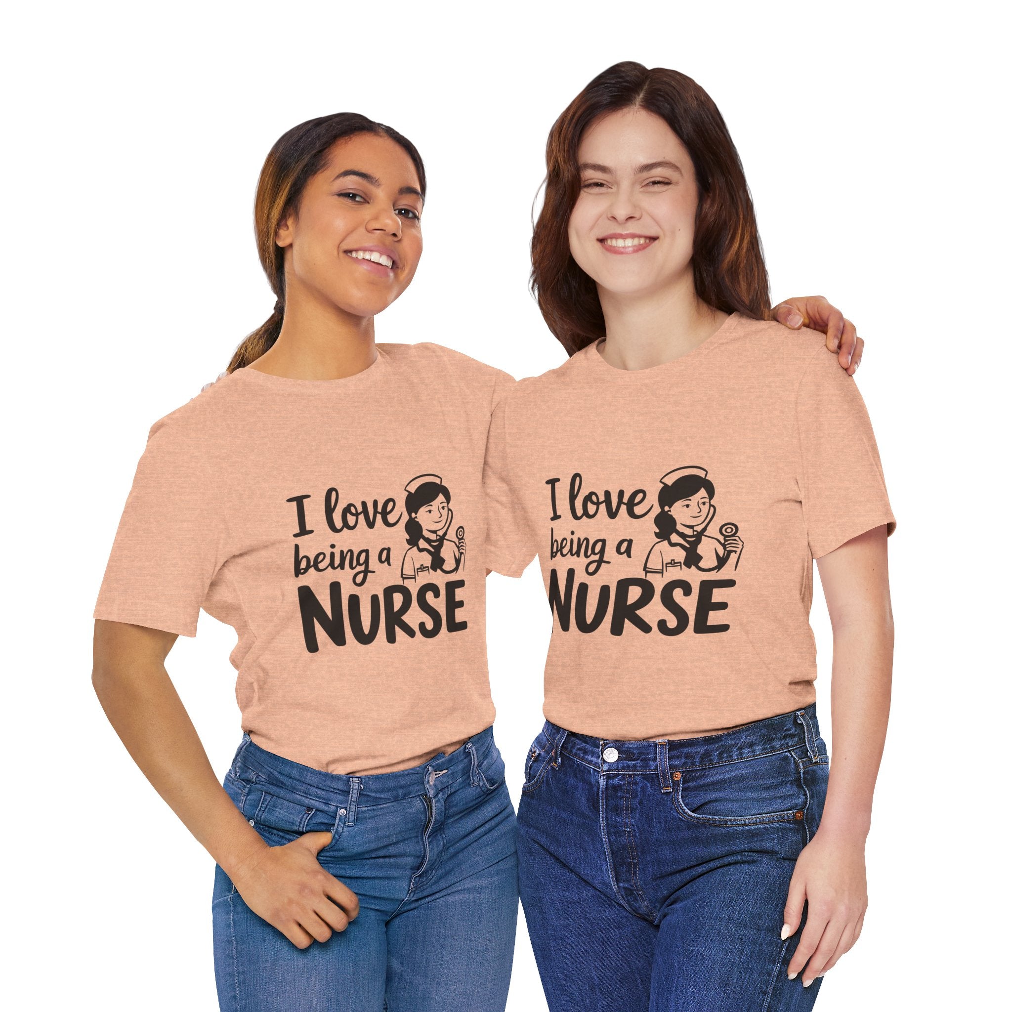 "I Love Being a Nurse" Cute Retro Nurse Graphic Tee