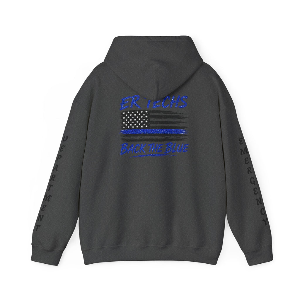 ER Techs Back the Blue Hoodie