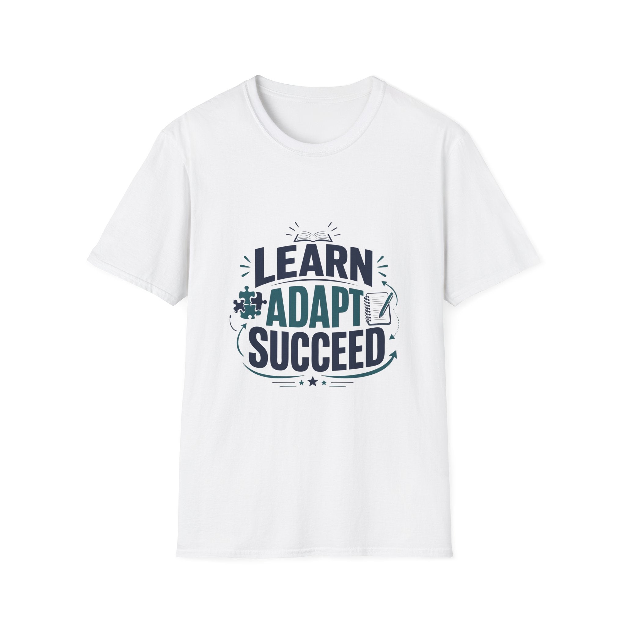 Learn Adapt Succeed T-Shirt — Motivational Education Graphic Tee