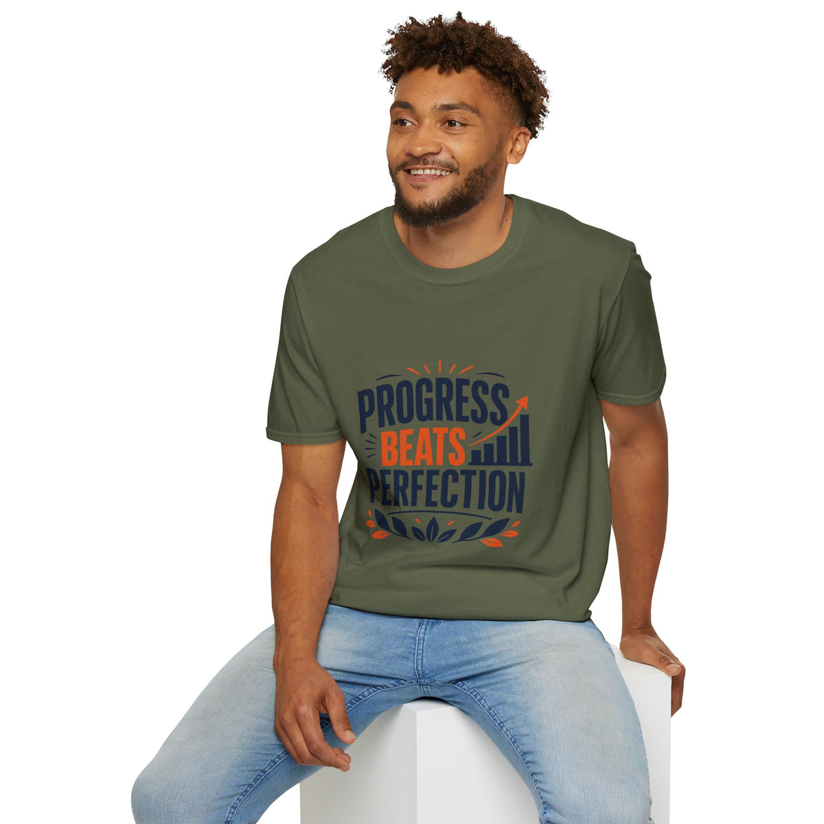 Progress Beats Perfection T-Shirt — Motivational Fitness & Growth Tee