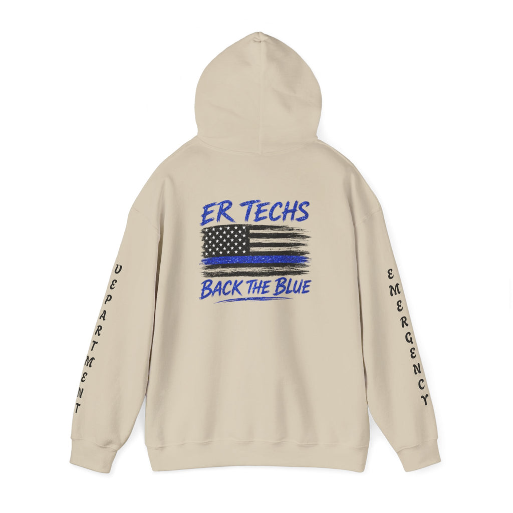 ER Techs Back the Blue Hoodie