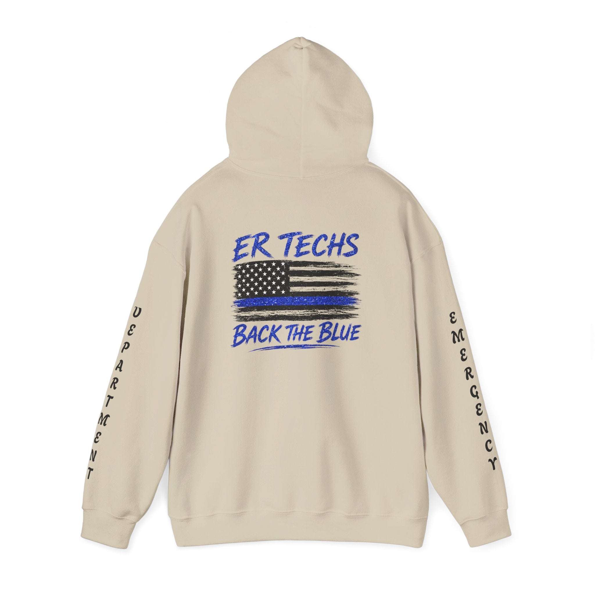 ER Techs Back the Blue Hoodie