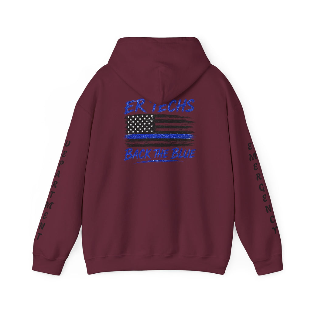 ER Techs Back the Blue Hoodie