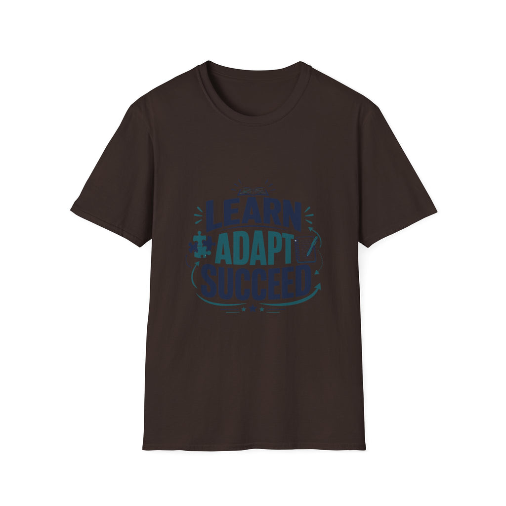Learn Adapt Succeed T-Shirt — Motivational Education Graphic Tee