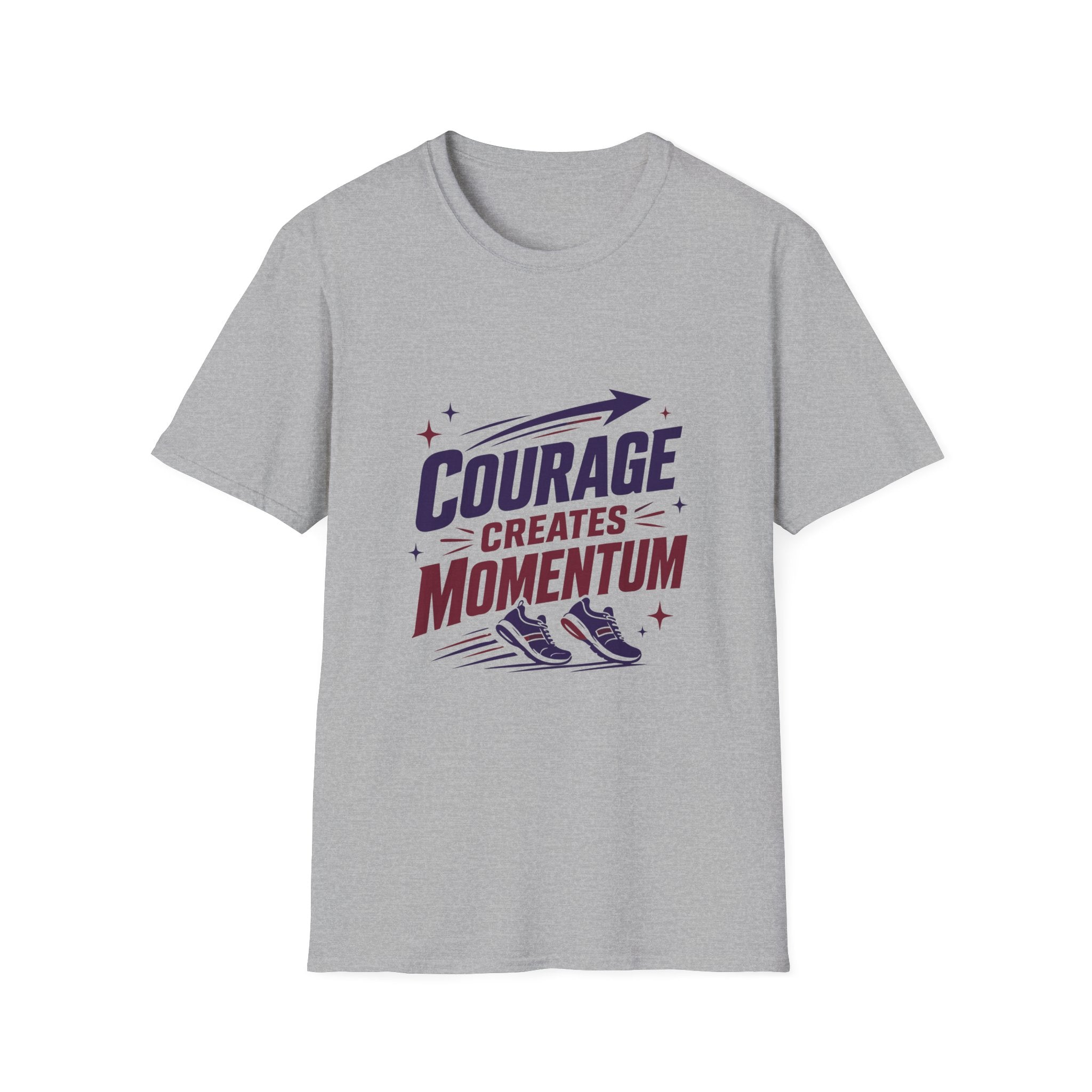 "Courage Creates Momentum" Inspirational Graphic Tee