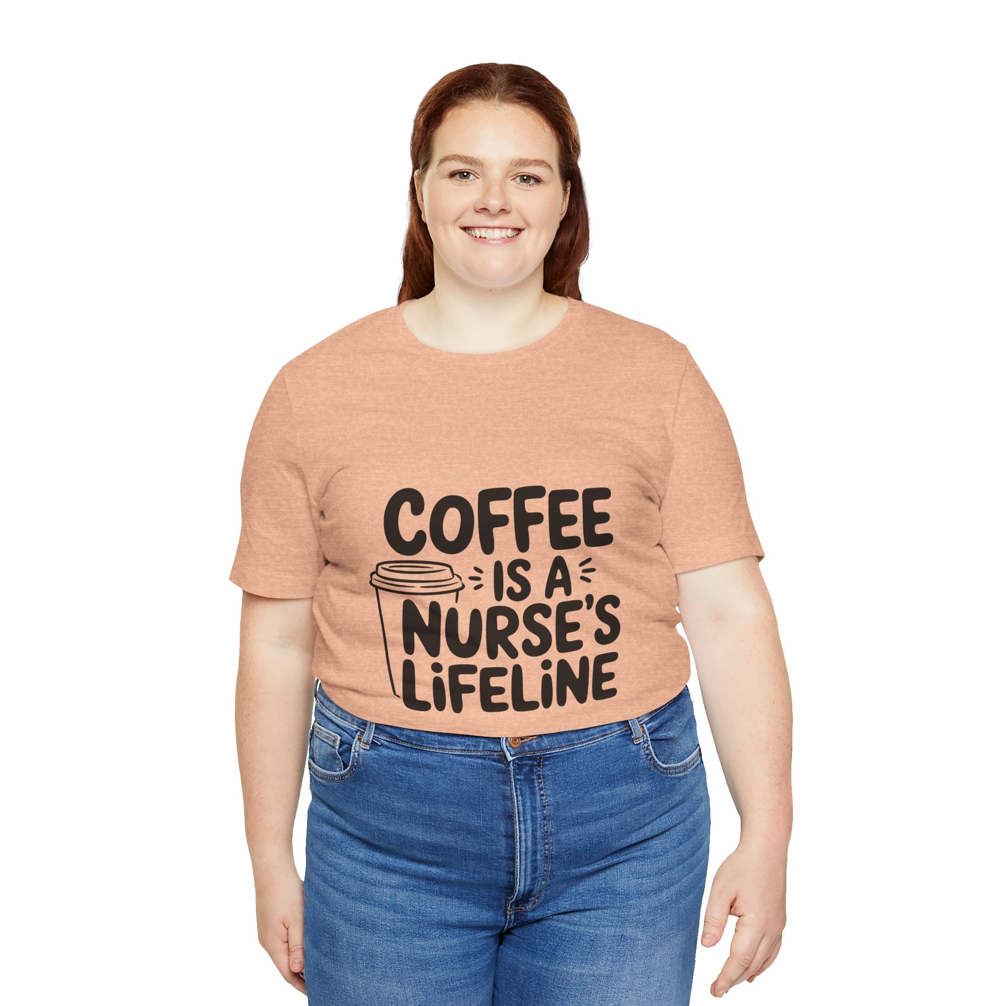 "Coffee Is a Nurse's Lifeline" Short Sleeve Shirt