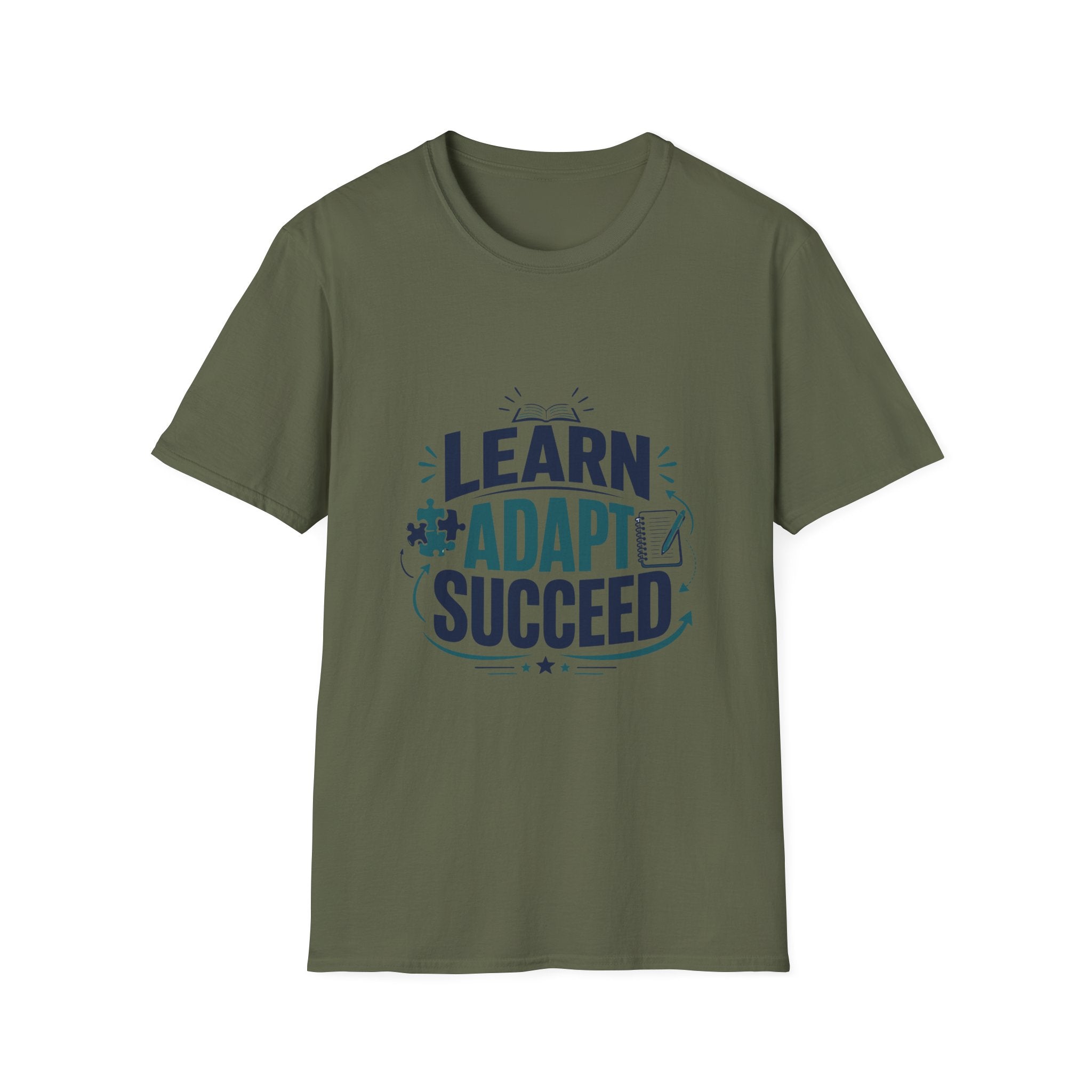 Learn Adapt Succeed T-Shirt — Motivational Education Graphic Tee