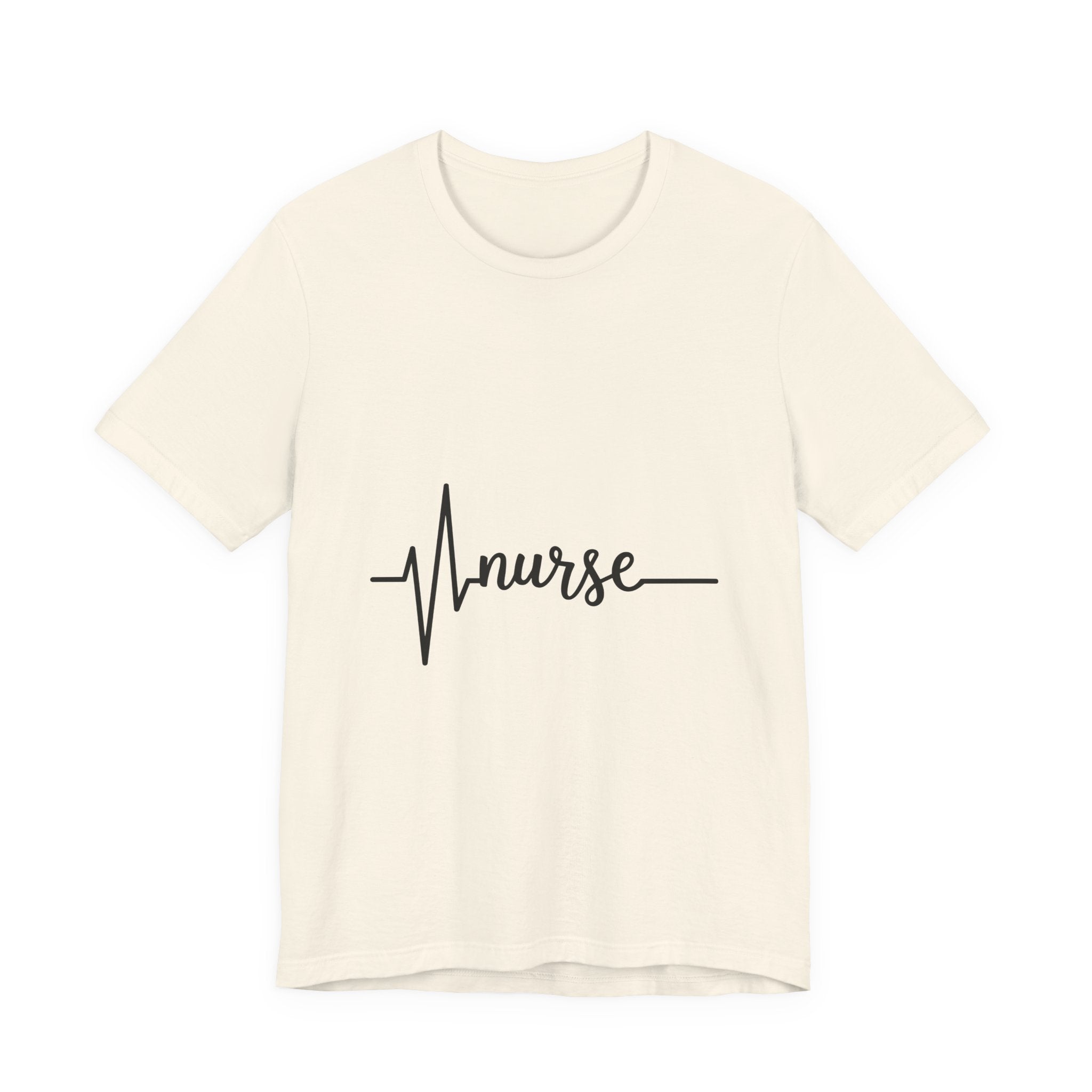 Nurse Heartbeat Tee — Simple Script Nurse T‑Shirt