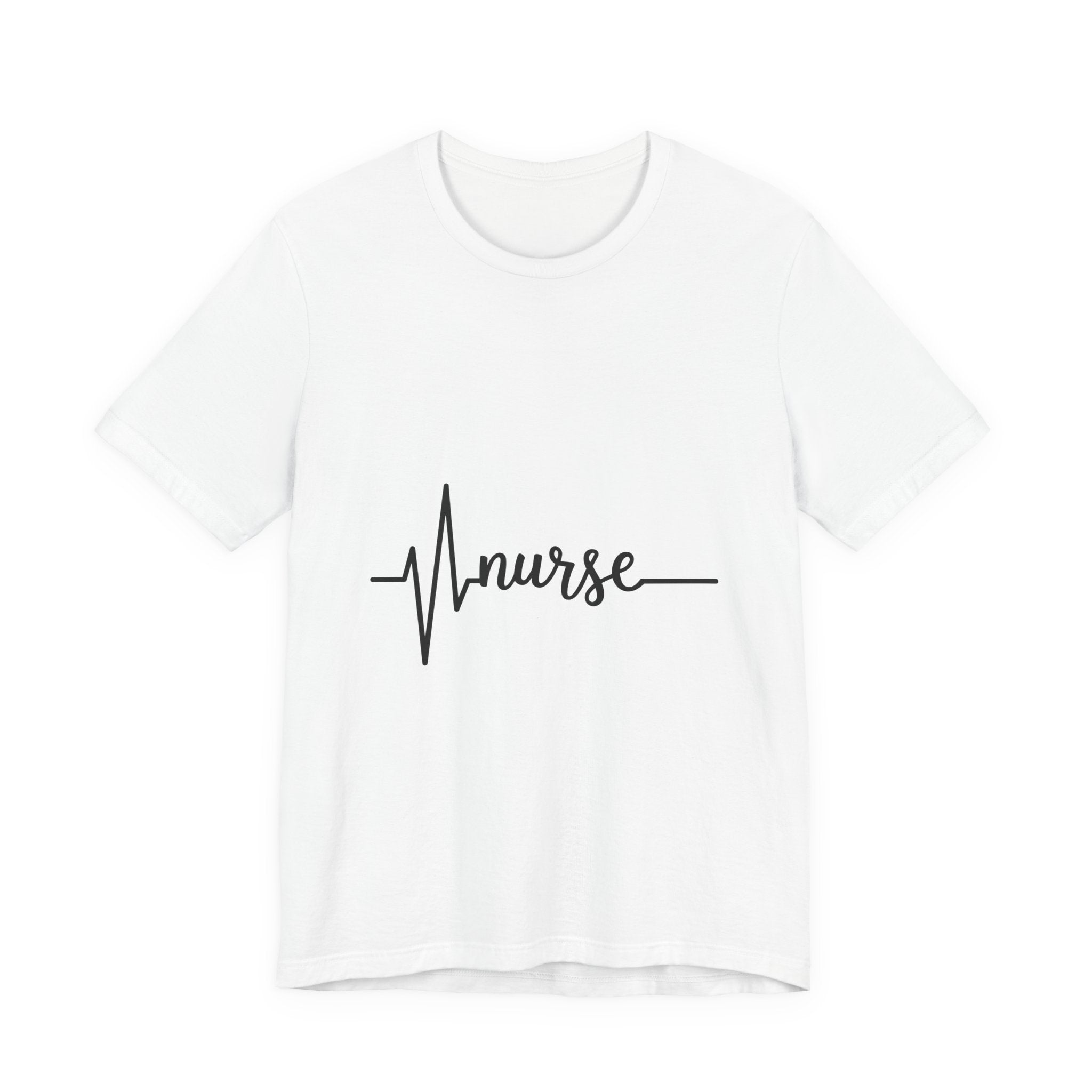 Nurse Heartbeat Tee — Simple Script Nurse T‑Shirt