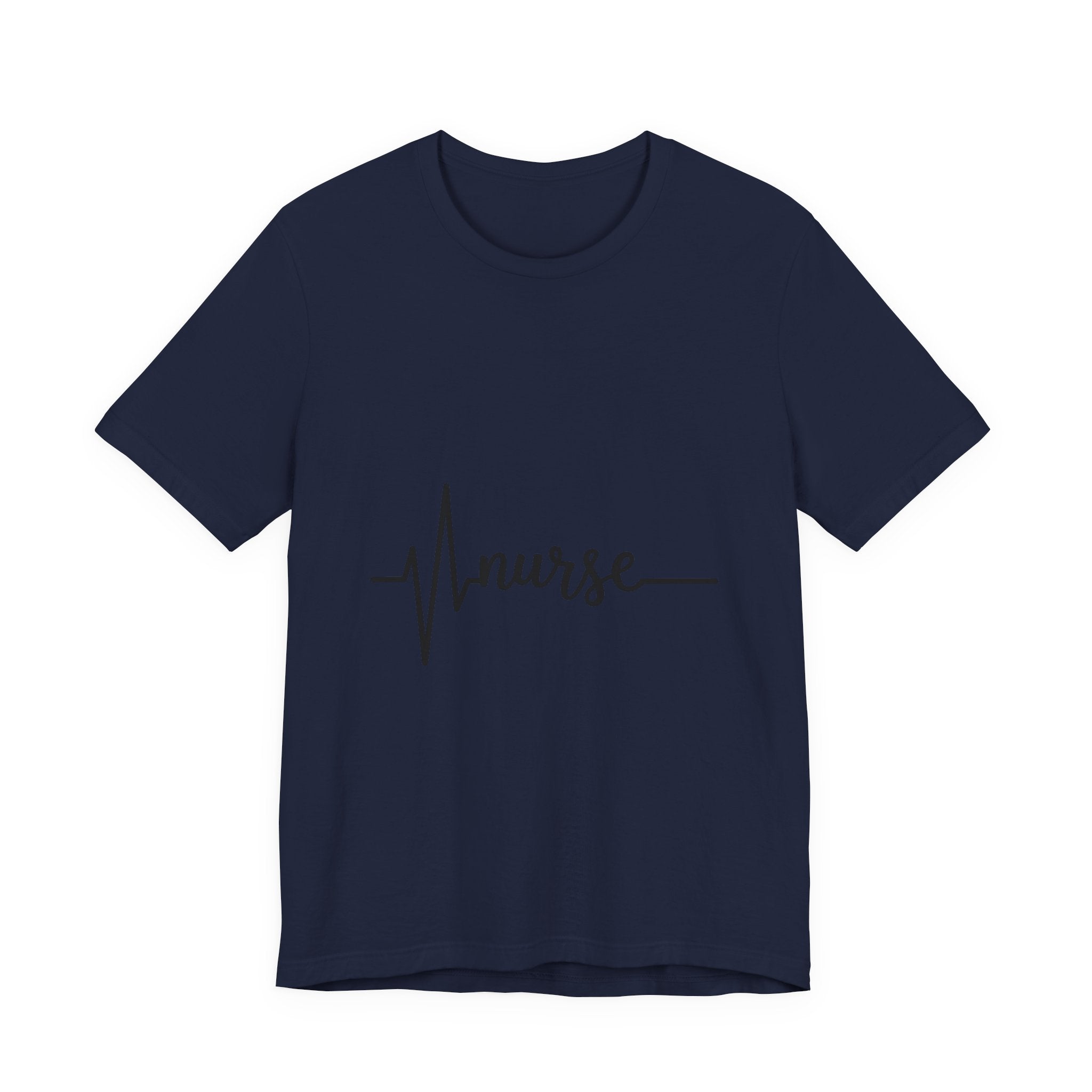 Nurse Heartbeat Tee — Simple Script Nurse T‑Shirt