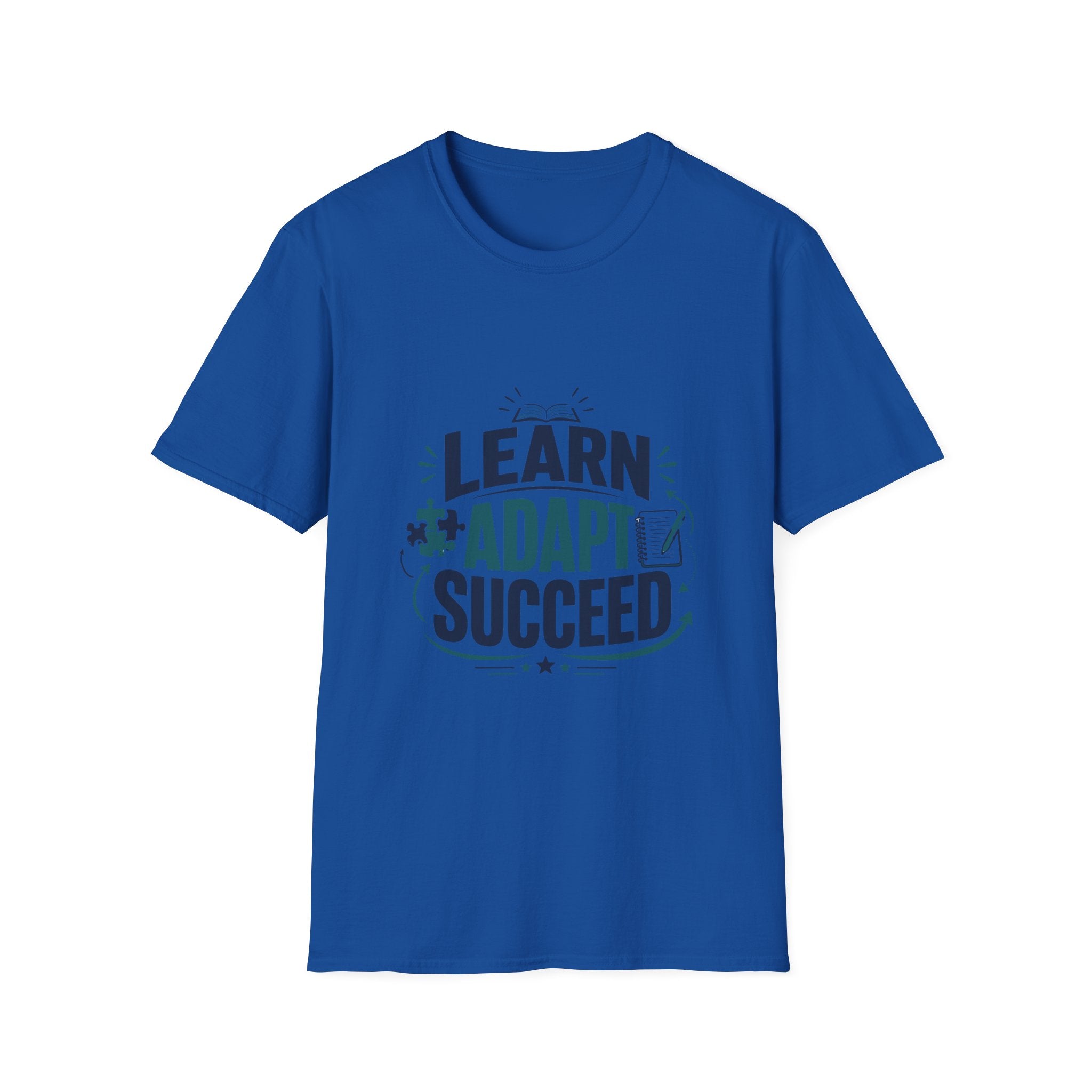 Learn Adapt Succeed T-Shirt — Motivational Education Graphic Tee
