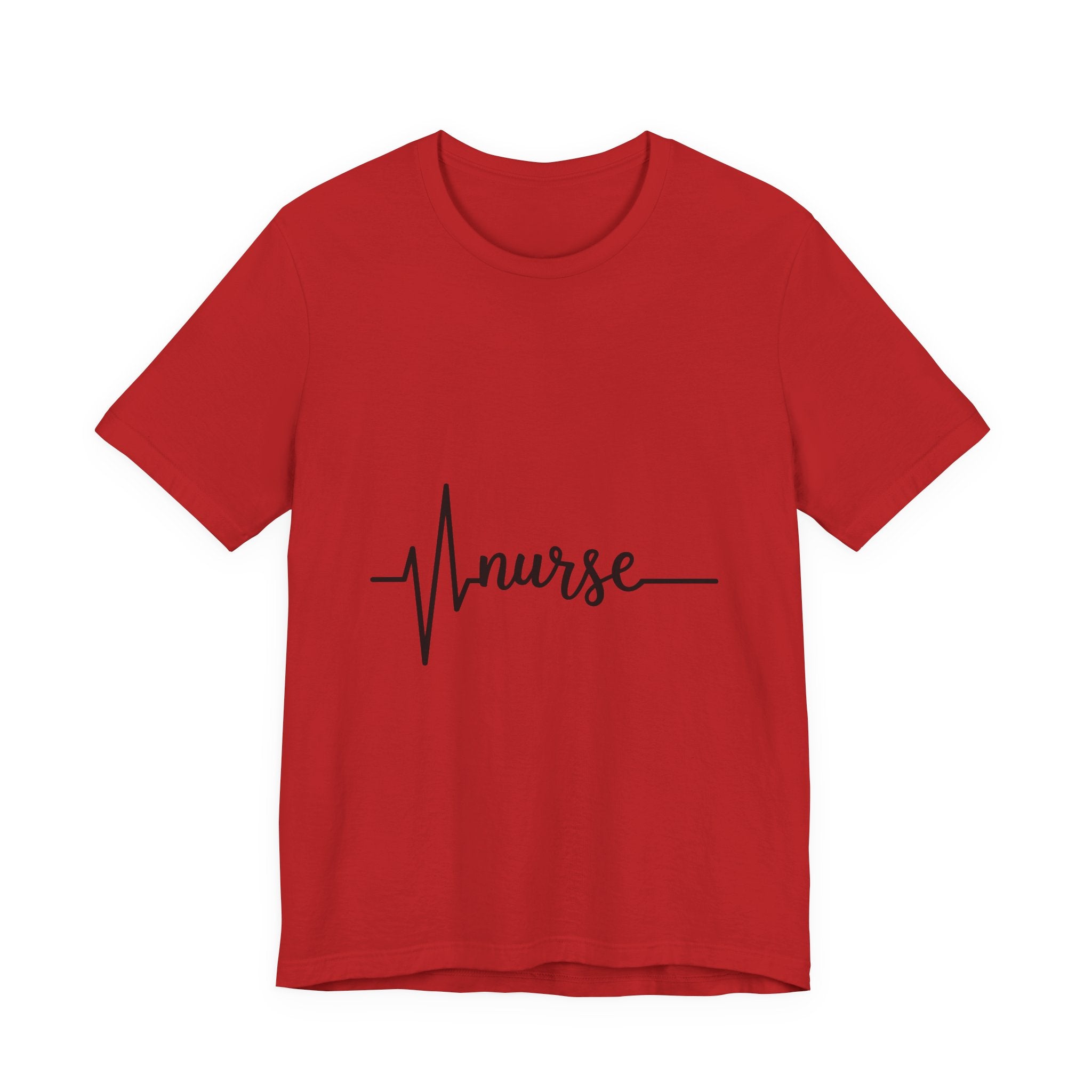 Nurse Heartbeat Tee — Simple Script Nurse T‑Shirt