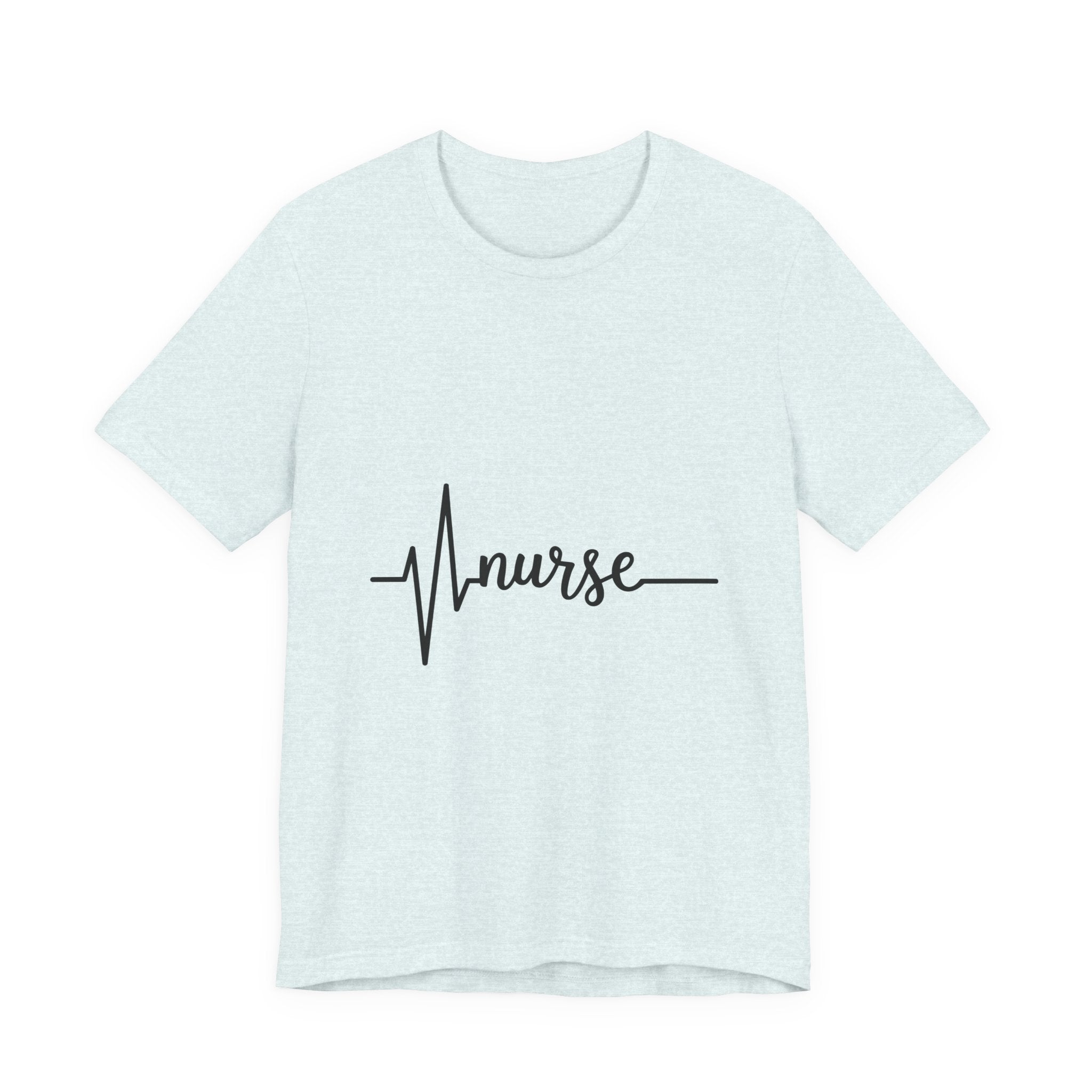 Nurse Heartbeat Tee — Simple Script Nurse T‑Shirt