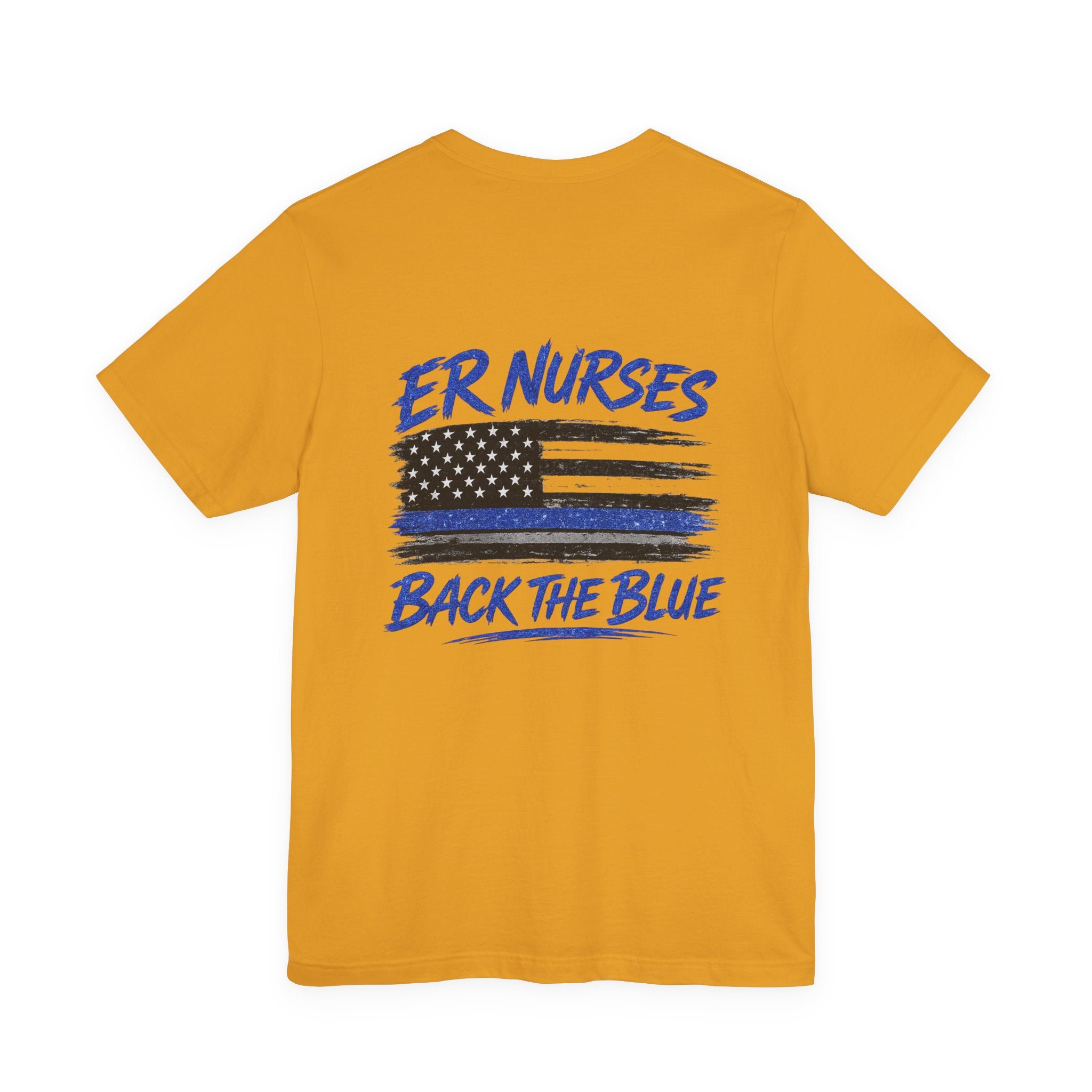 ER Nurses Back The Blue T-Shirt — Support Law Enforcement Flag Tee