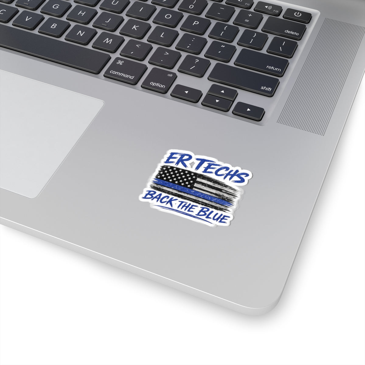 Back the Blue Flag Sticker — ER Techs Police Support Kiss-Cut Sticker