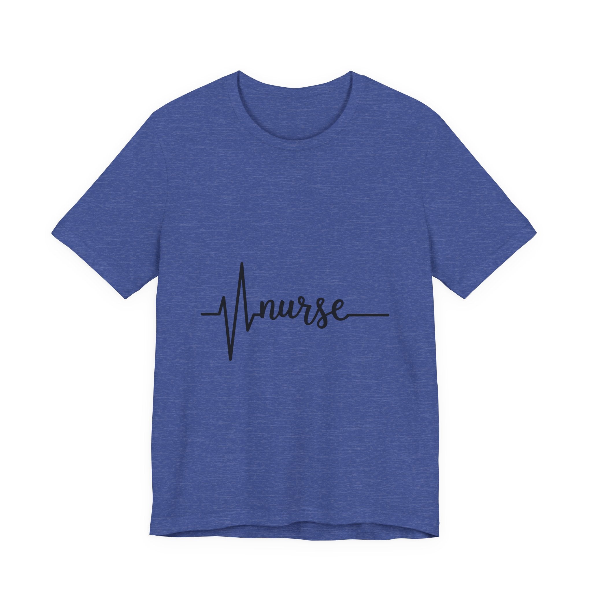 Nurse Heartbeat Tee — Simple Script Nurse T‑Shirt