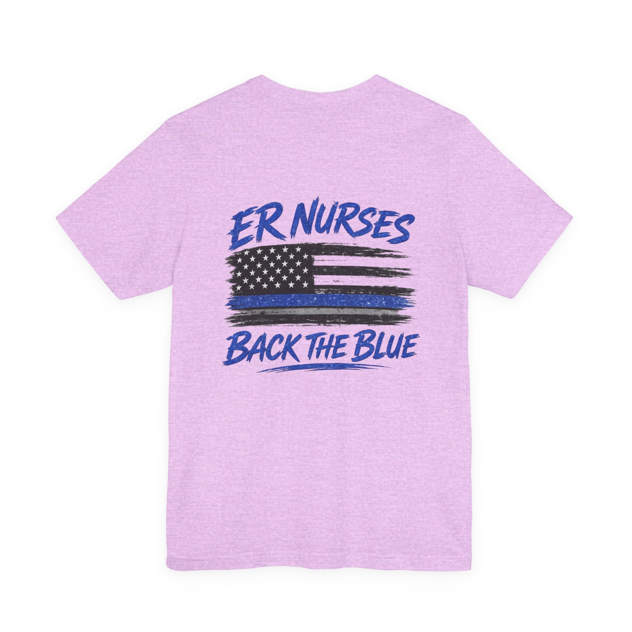 ER Nurses Back The Blue T-Shirt — Support Law Enforcement Flag Tee