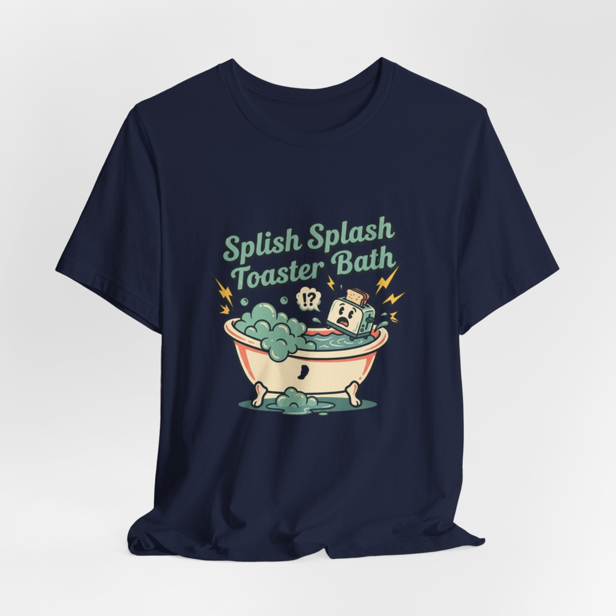 Toaster Bath Graphic Tee — Cute Kawaii Sink or Swim Cartoon Shirt