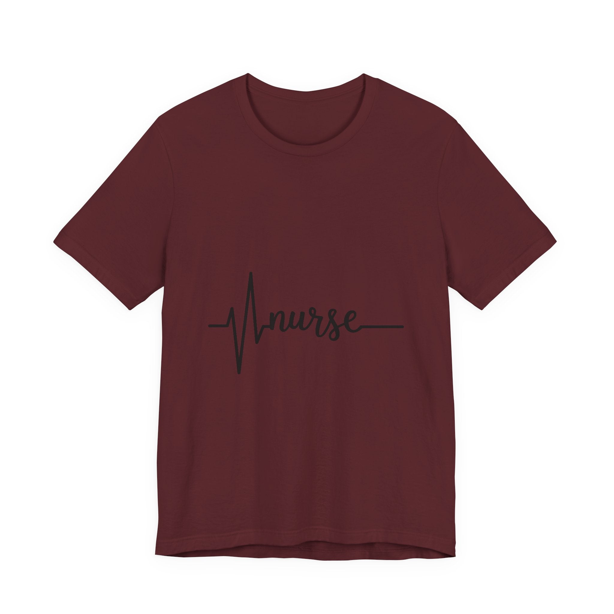 Nurse Heartbeat Tee — Simple Script Nurse T‑Shirt