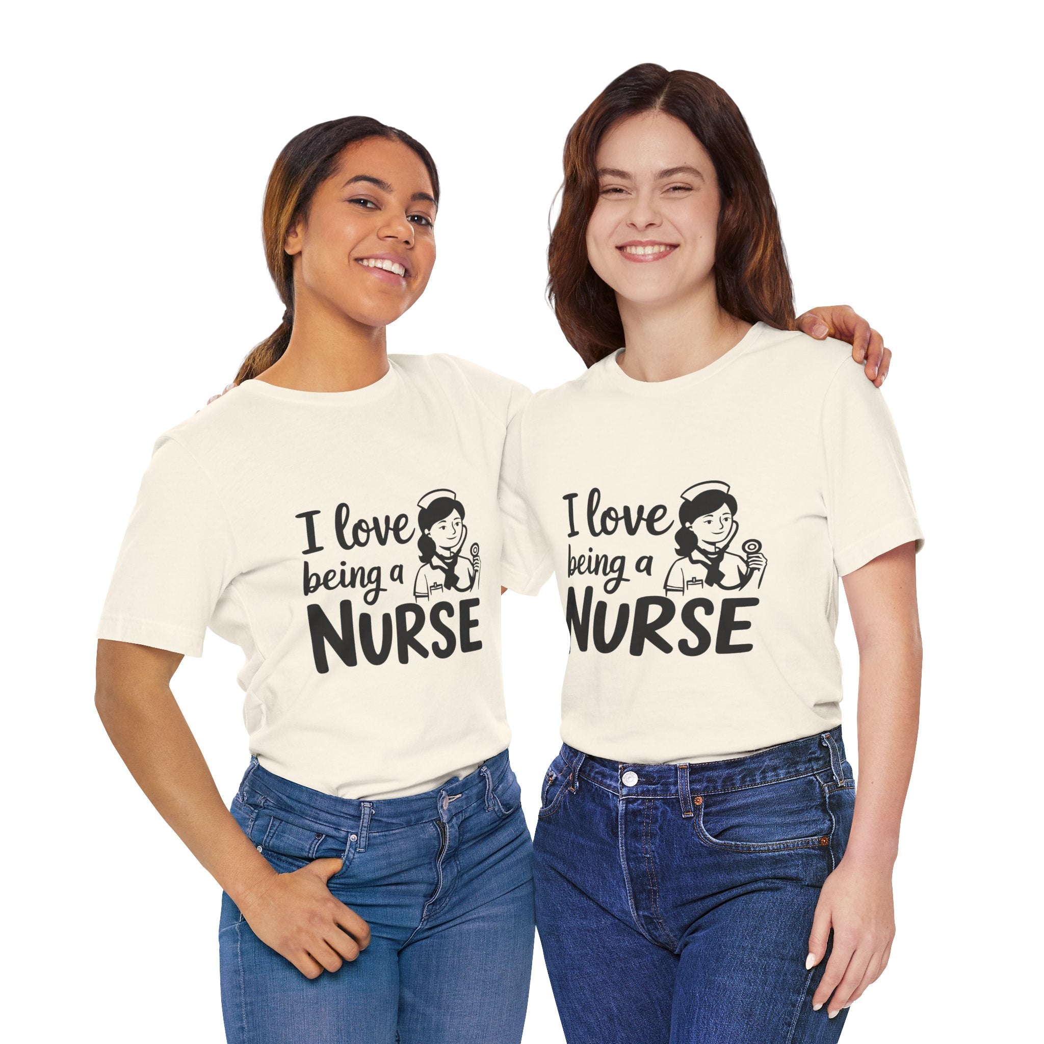"I Love Being a Nurse" Cute Retro Nurse Graphic Tee