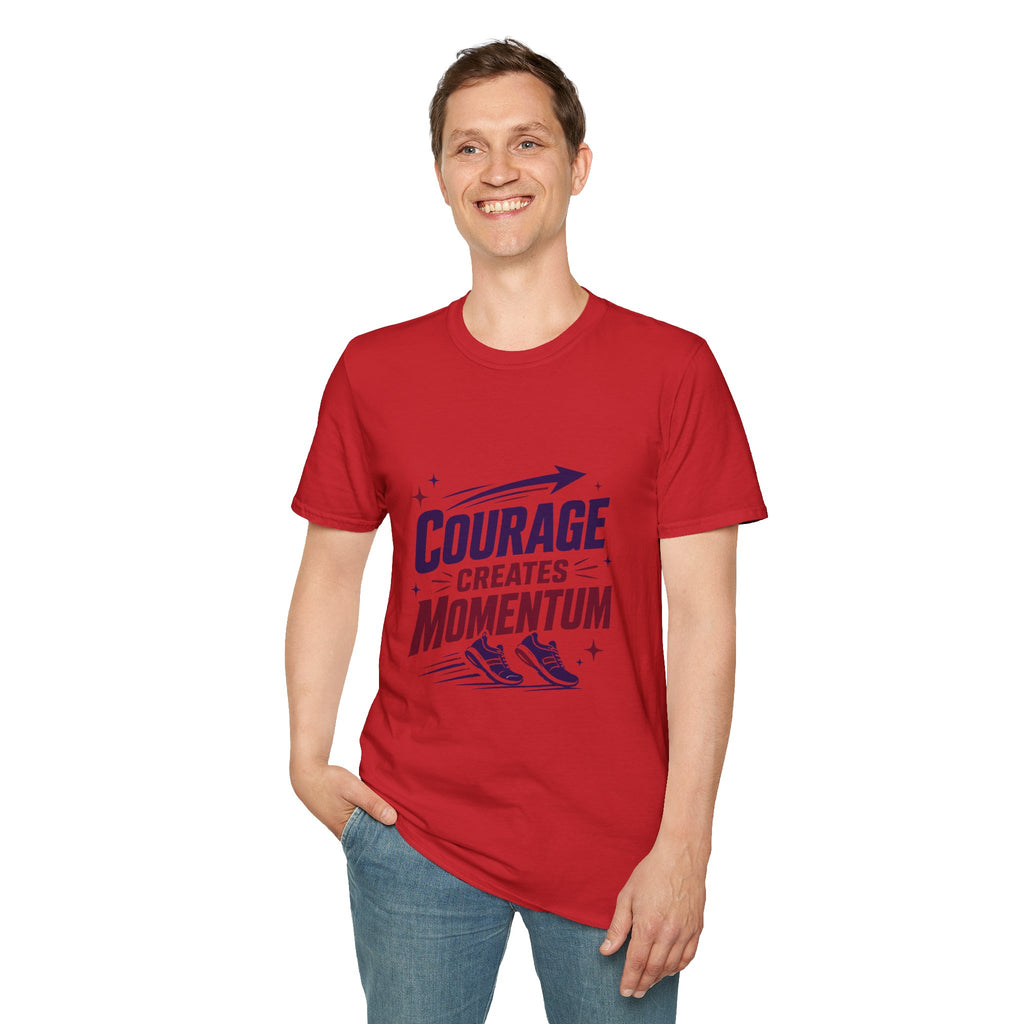 "Courage Creates Momentum" Inspirational Graphic Tee